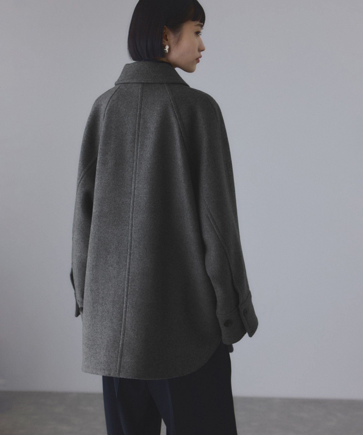 ADAM ET ROPE'｜Super140'sメルトンシャツコート | Rakuten Fashion