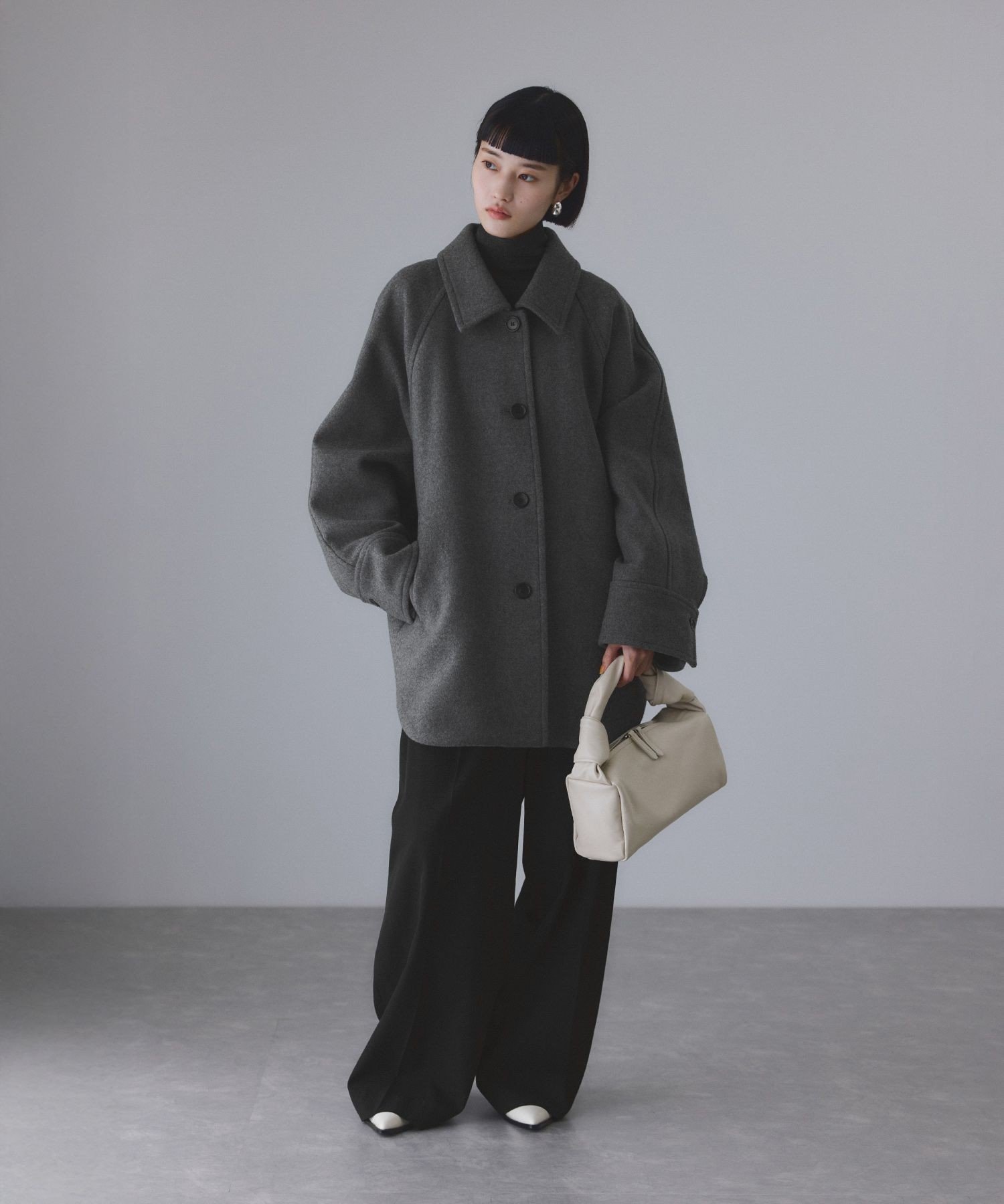 ADAM ET ROPE'｜Super140'sメルトンシャツコート | Rakuten Fashion