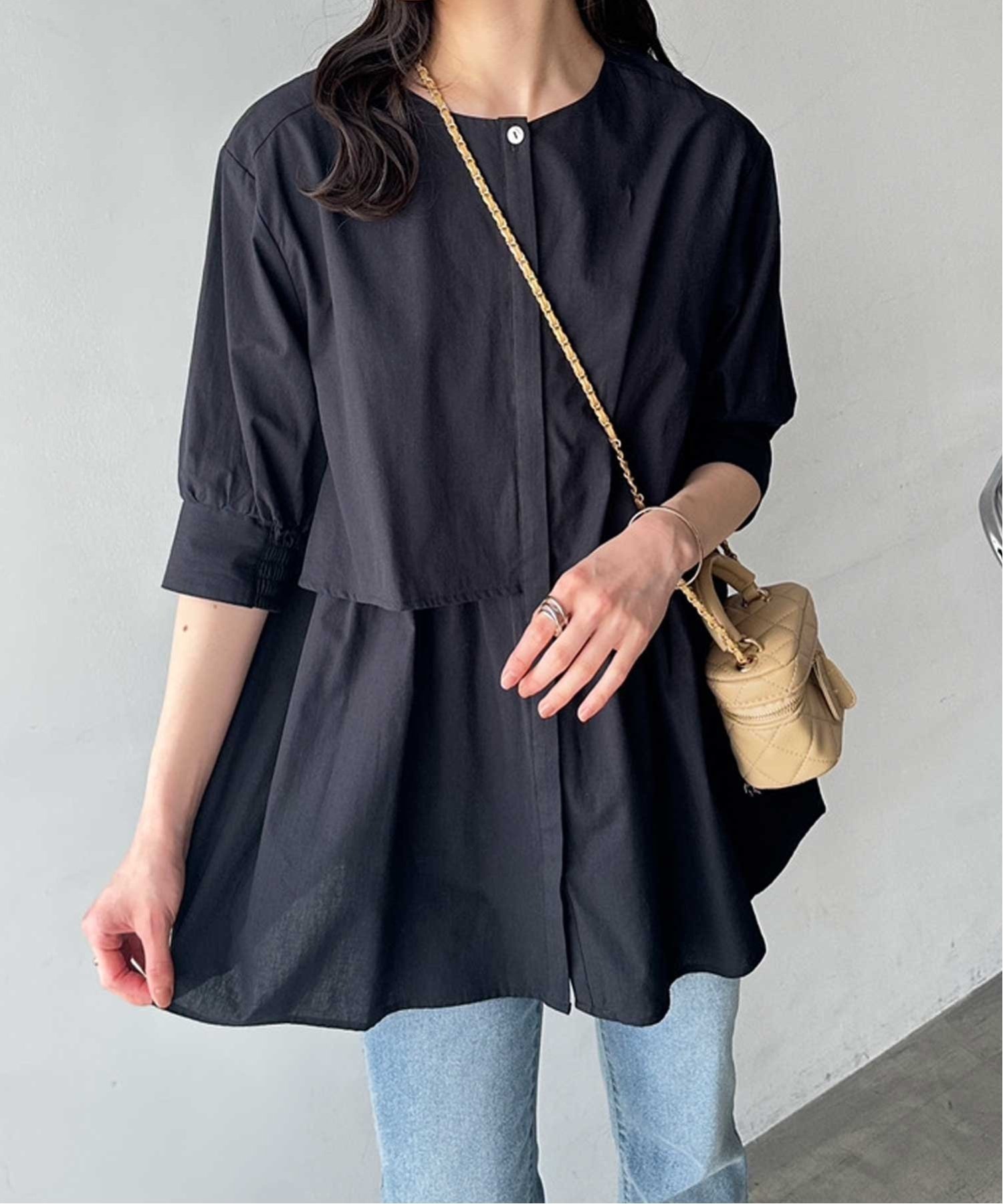 GeeRA｜ペプラムシャツチュニック | Rakuten Fashion(楽天ファッション