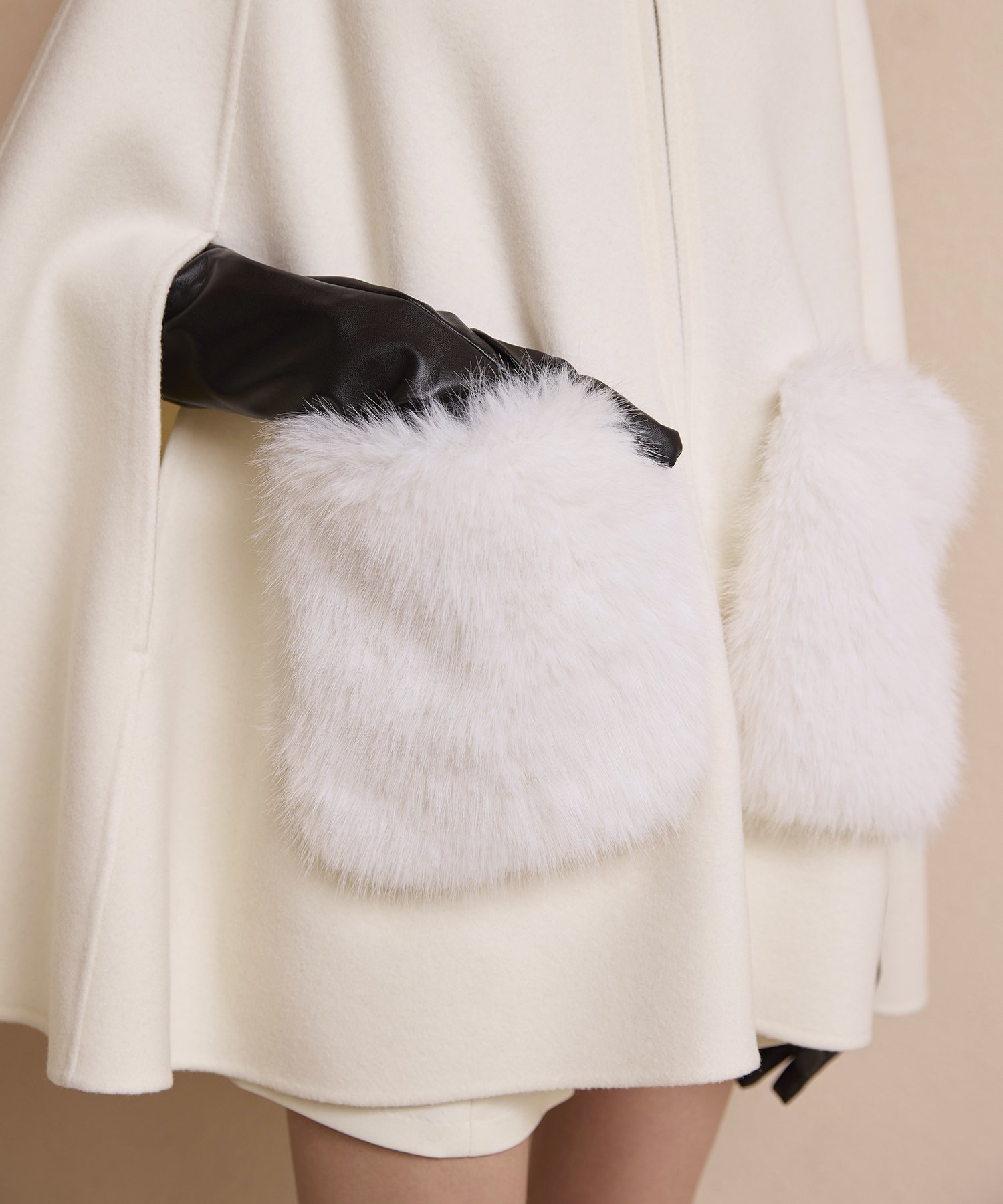 EIMY ISTOIRE｜ファーポケットスカラップマントコート | Rakuten