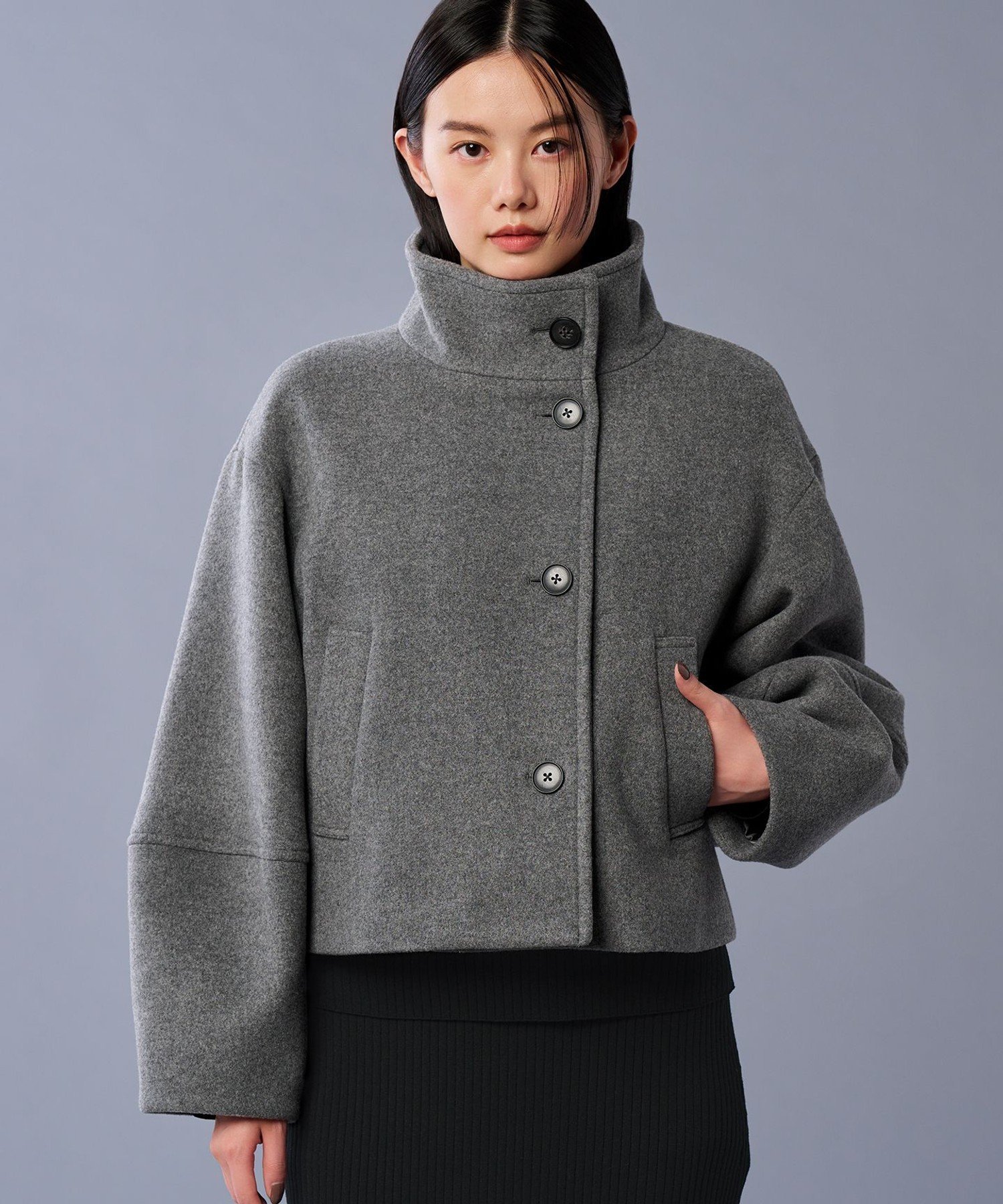 uncrave｜【撥水】プルーフ メルトン スタンドネック コート(uncrave