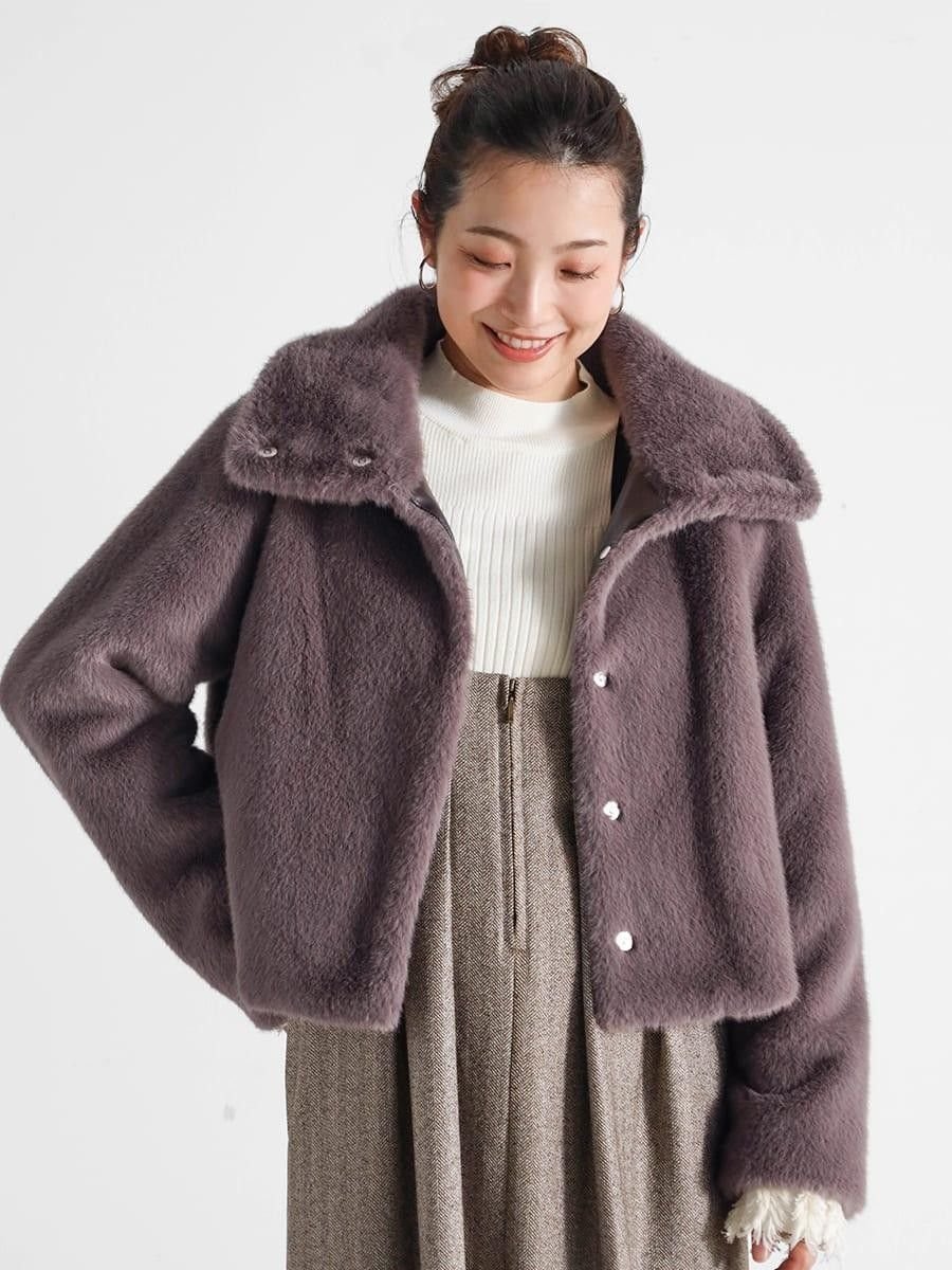 Vin｜フェイクファーショートコート | Rakuten Fashion(楽天