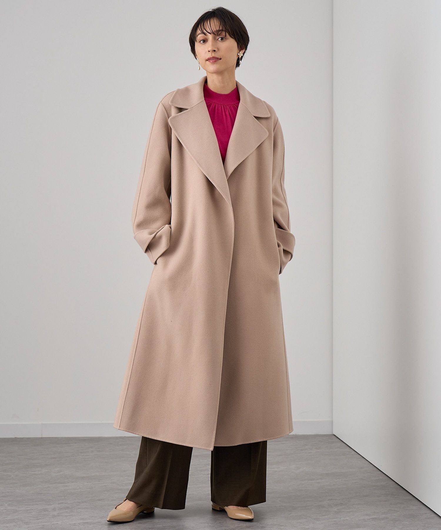 ANAYI｜パイルメルトンリバーテーラードコート | Rakuten Fashion(楽天