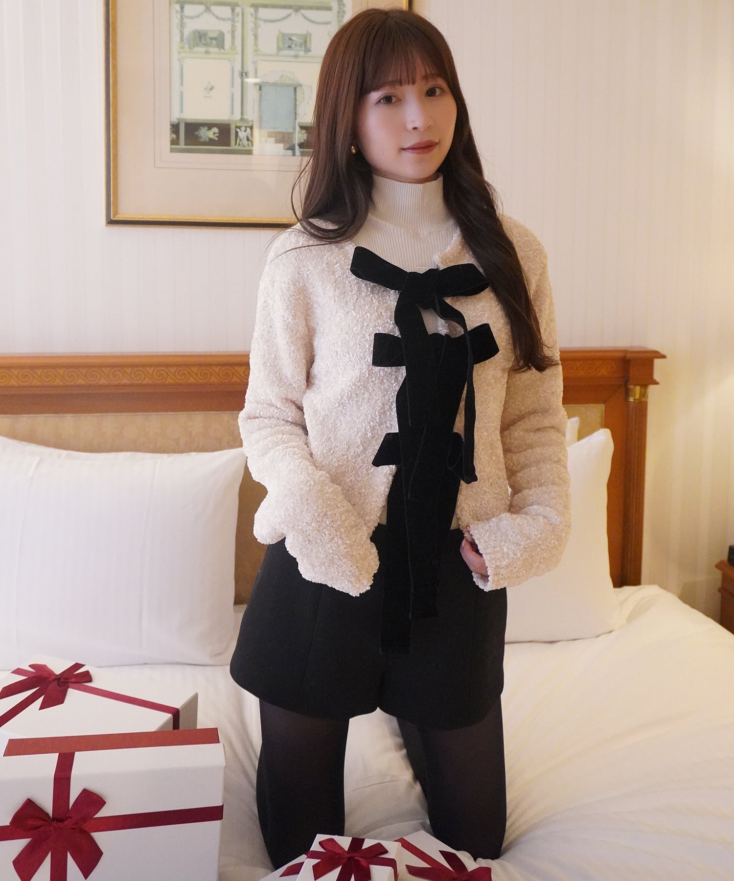 EIMY ISTOIRE｜フロントリボンニットトップス | Rakuten Fashion(楽天