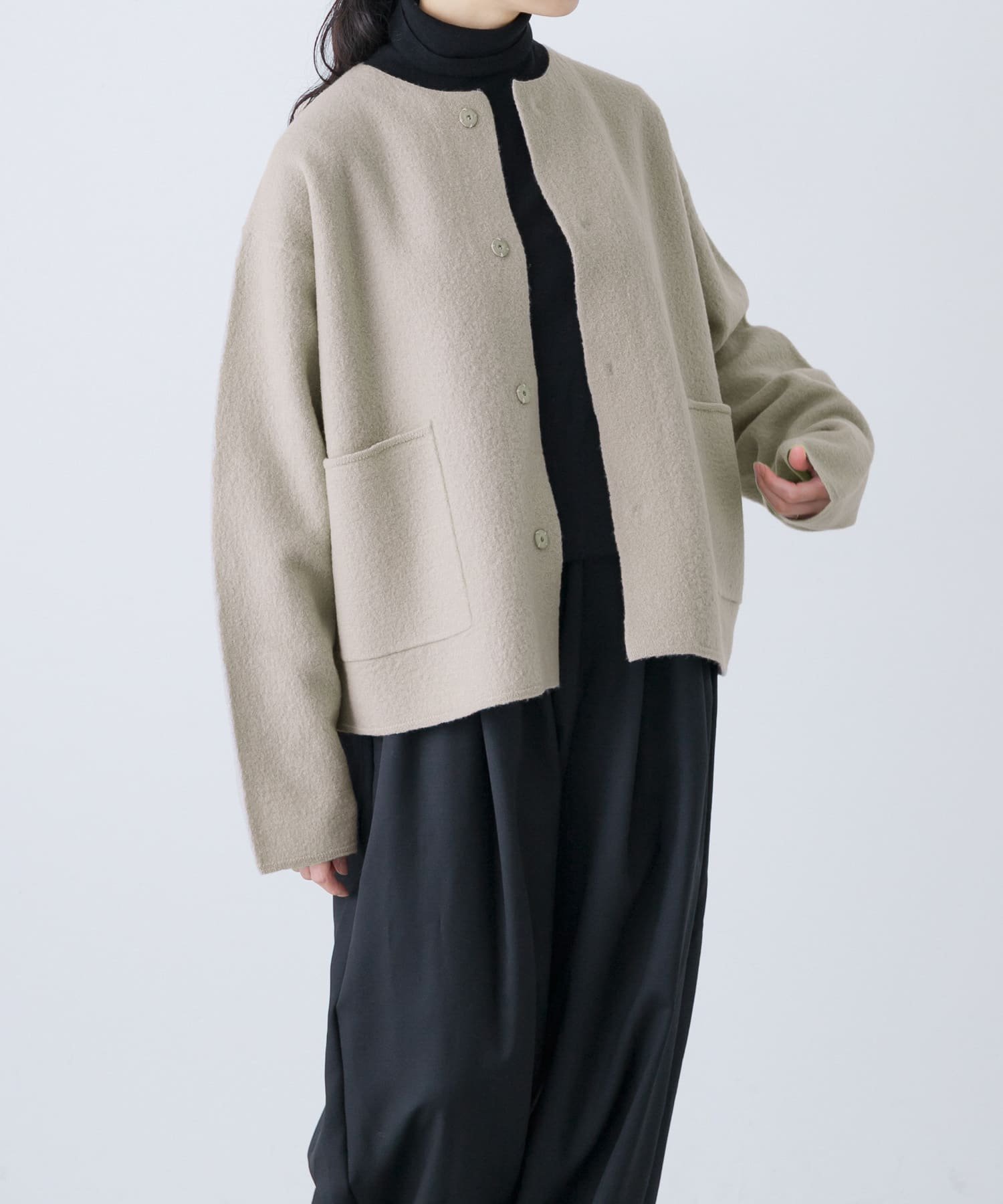 かぐれ｜圧縮ウールショートジャケット | Rakuten Fashion(楽天