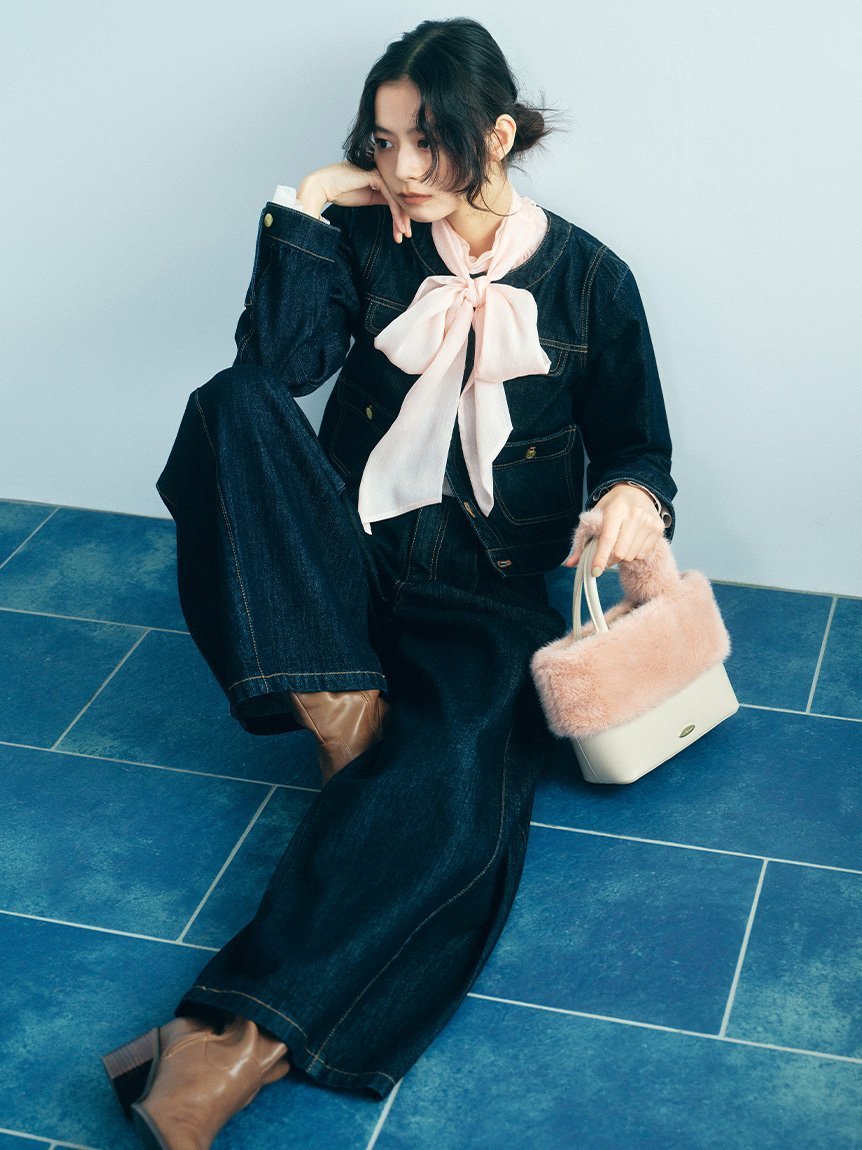 LILY BROWN｜エコファーコンビマルチウェイトート | Rakuten Fashion