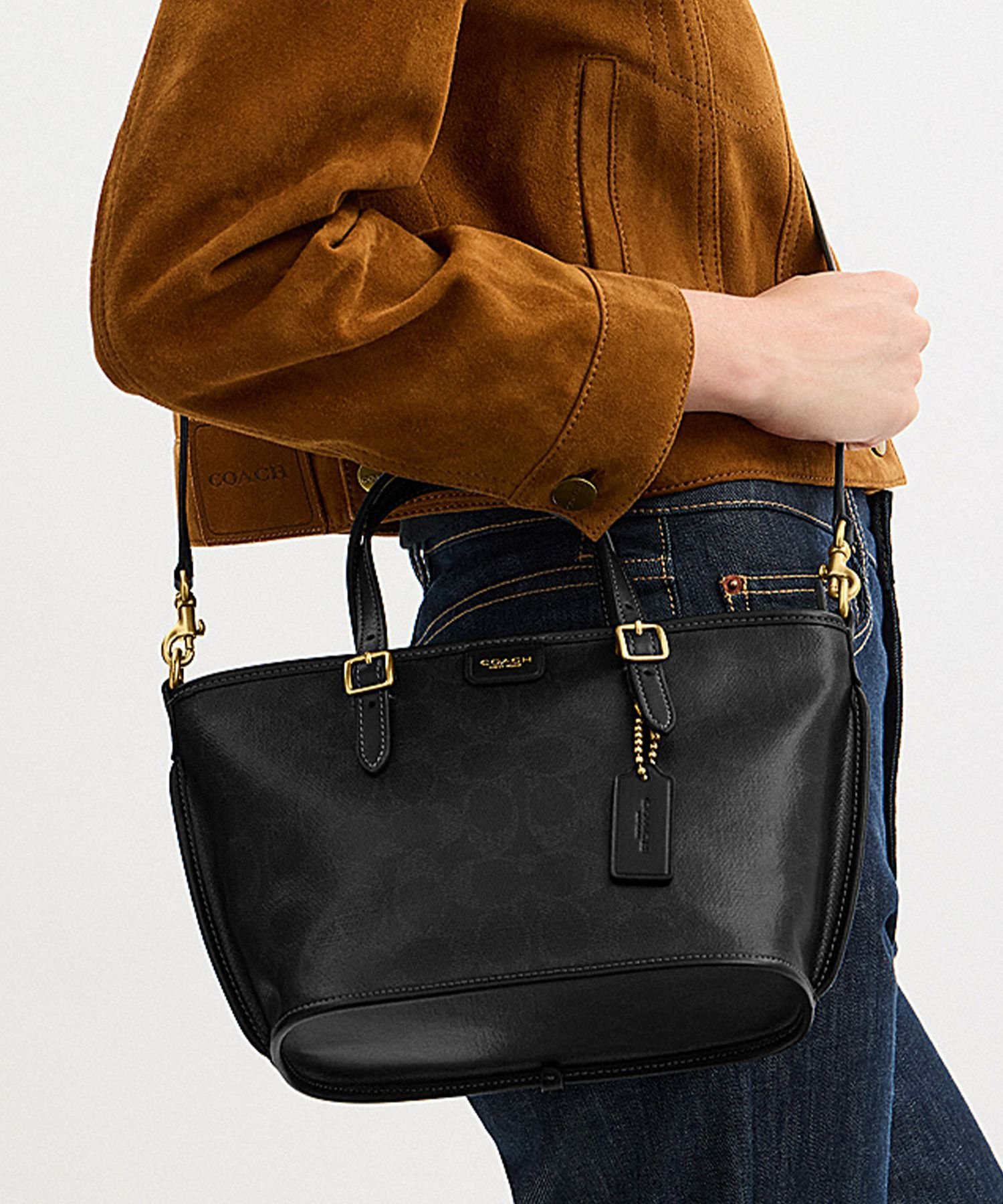 COACH｜【公式】タクシー トート バッグ 21・シグネチャー キャンバス