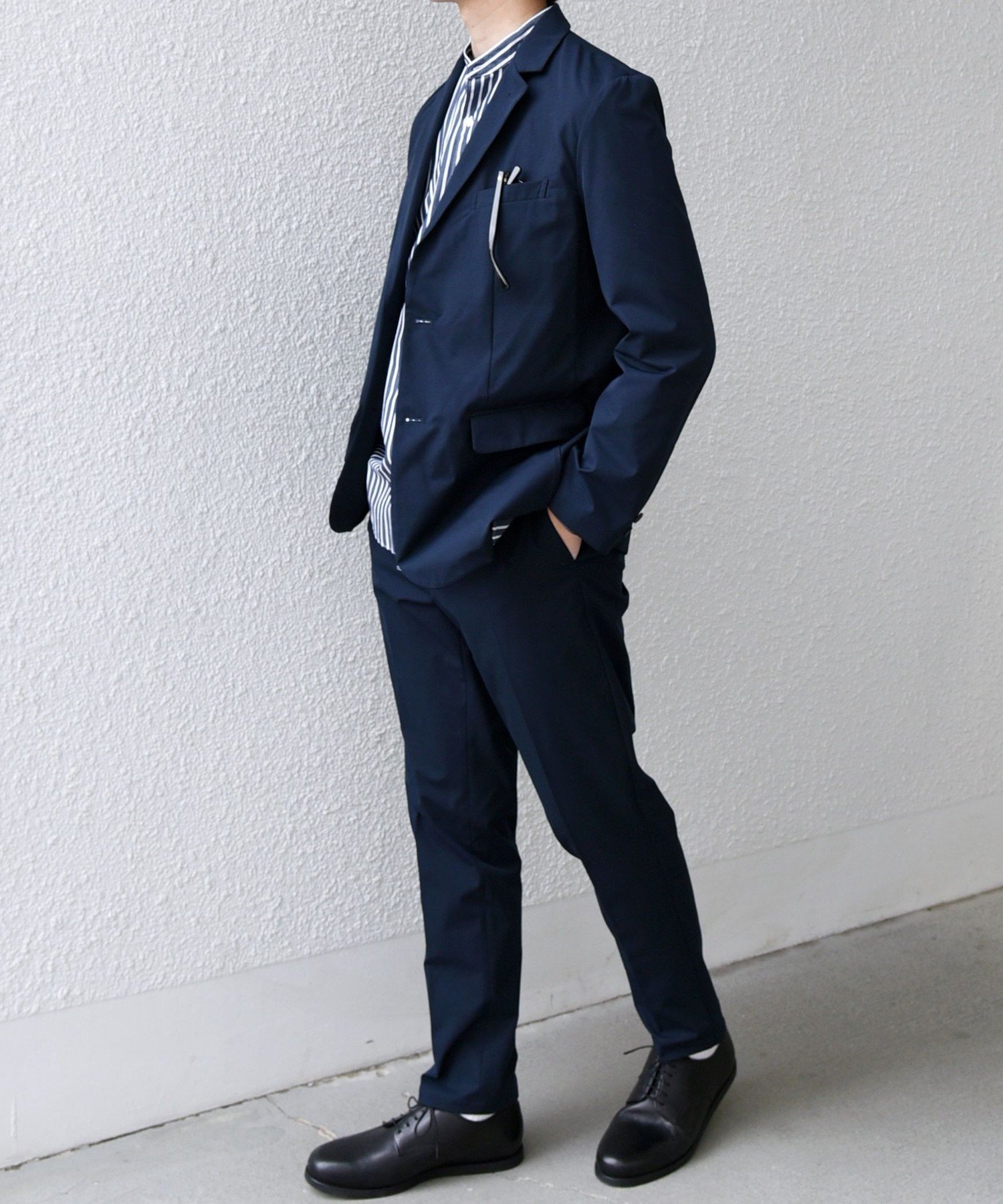 【美品✨】ニュートラルワークス　スーツセットアップ　ネイビー　L SHIPS any: 〈ストレッチ・撥水等〉多機能 オールシーズン