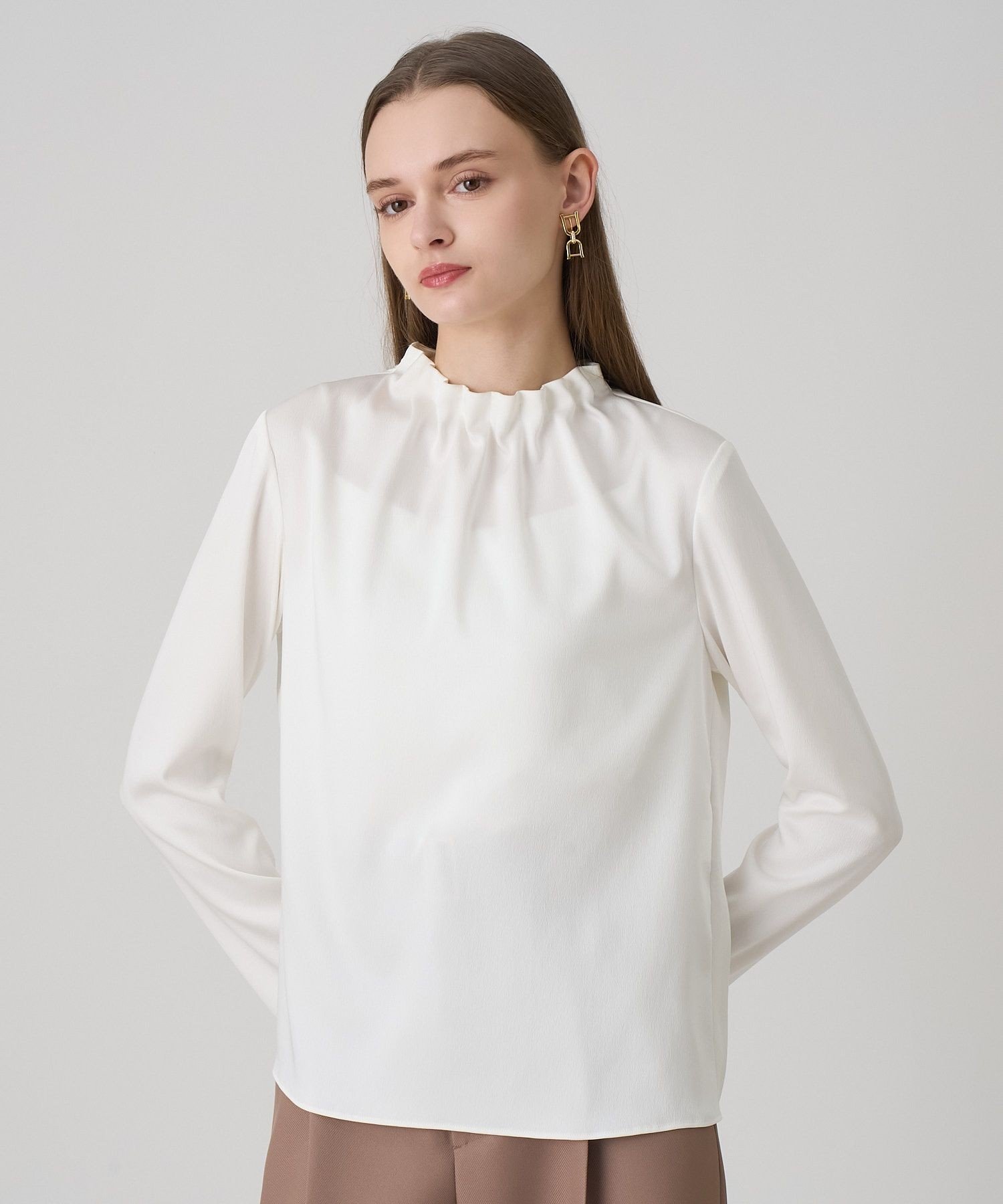 ANAYI｜ハンマーサテンスタンド ブラウス | Rakuten Fashion(楽天