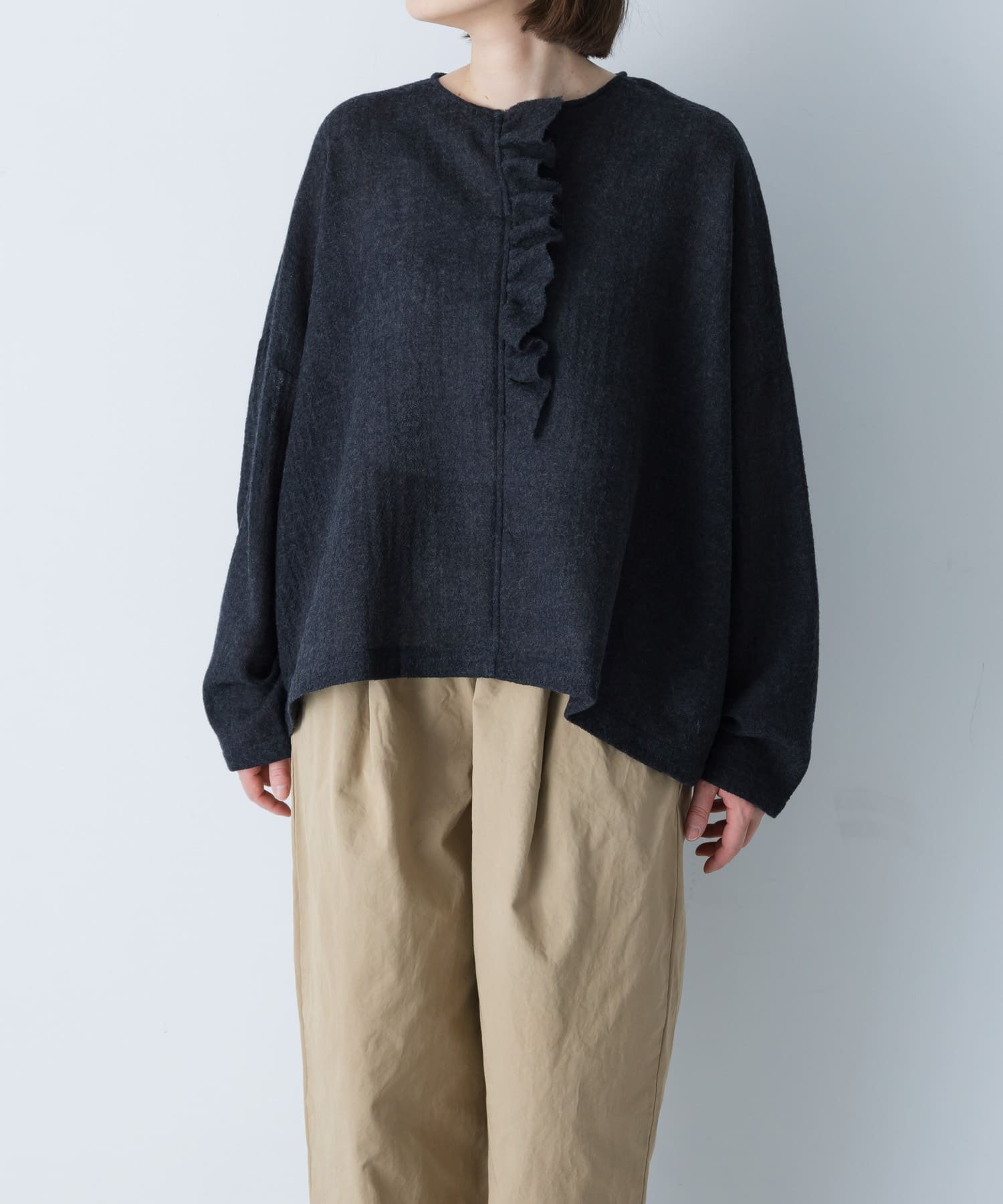 かぐれ｜ウールワイドフリルプルオーバー | Rakuten Fashion(楽天