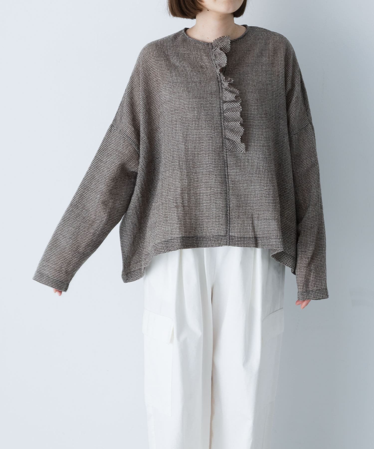 かぐれ｜ウールワイドフリルプルオーバー | Rakuten Fashion(楽天