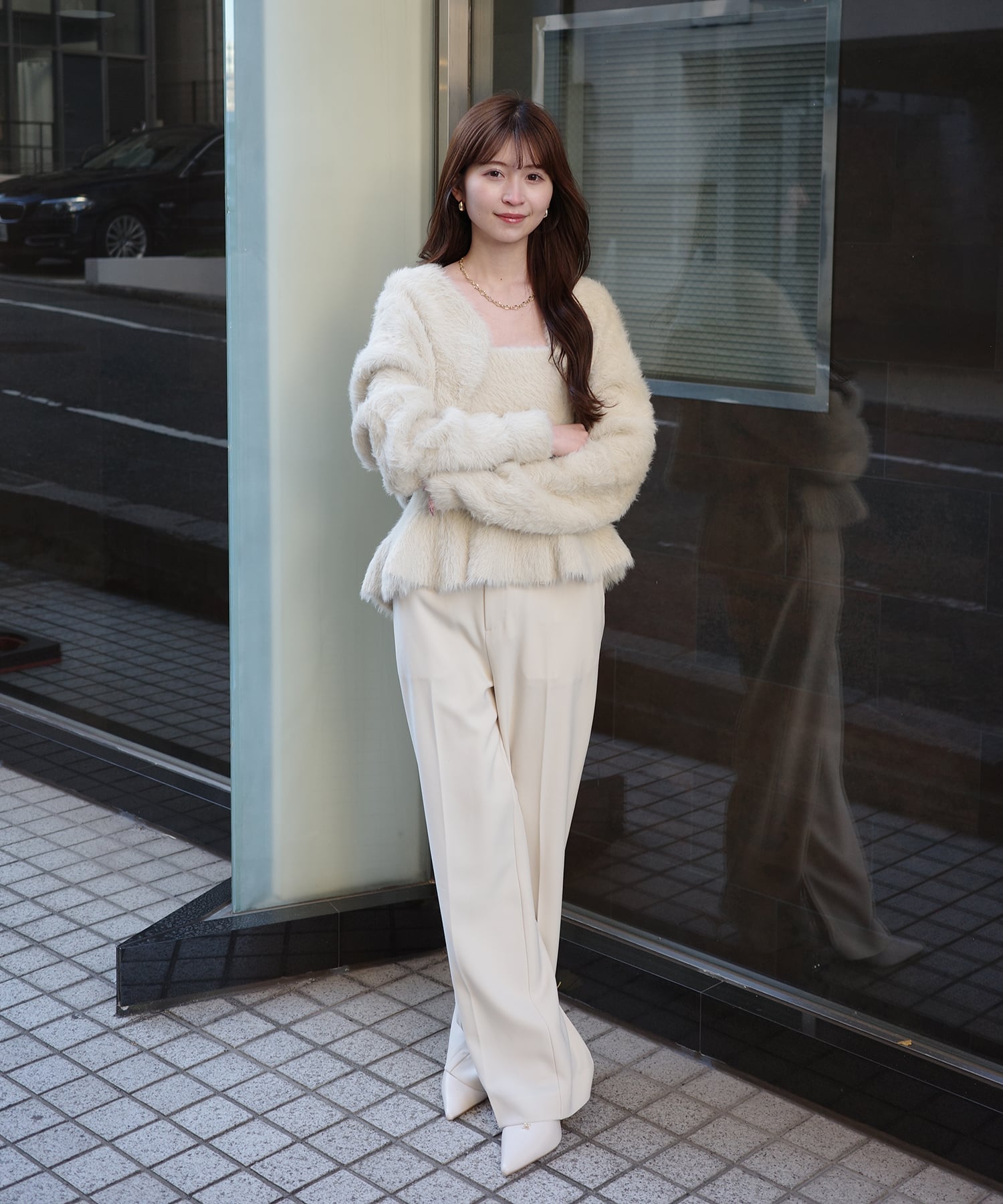 EIMY ISTOIRE｜フェザーペプラムニットカーディガンセット | Rakuten