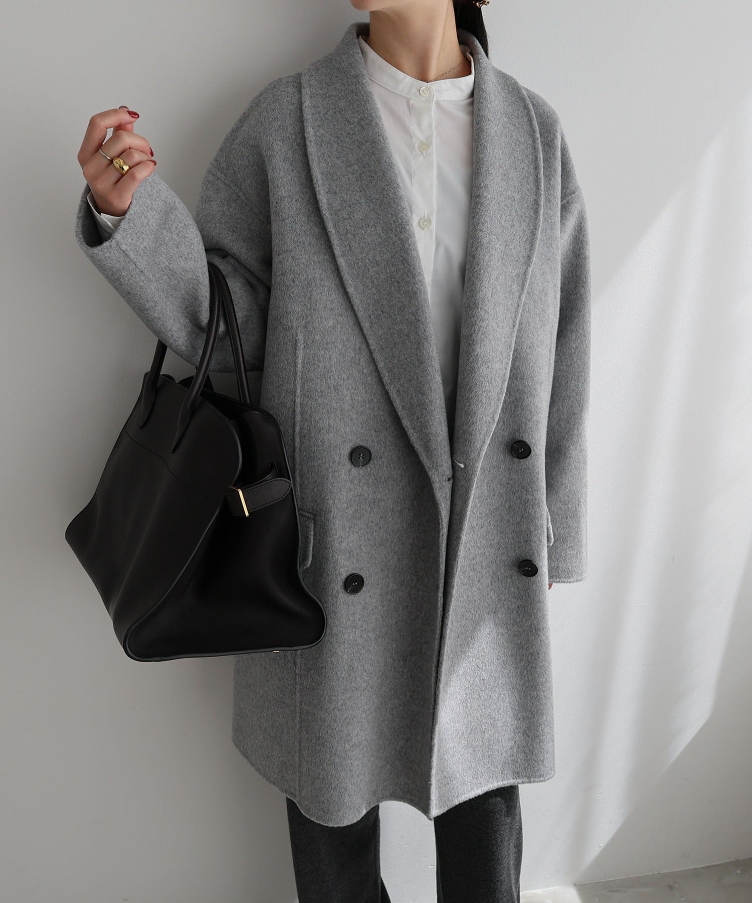 andme｜リバー ダブルコート evernavy エバーネイビー | Rakuten