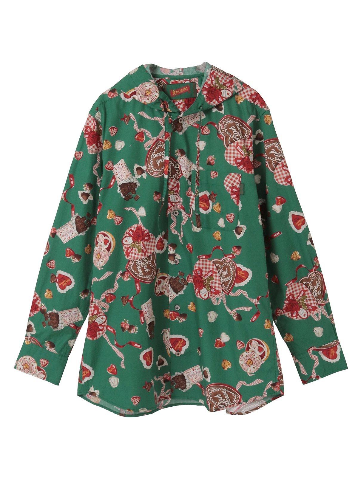 PINK HOUSE｜スウィートメモリーズプリントフードブラウス | Rakuten