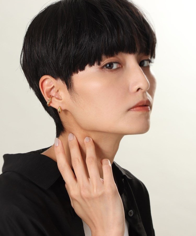 COCOSHNIK ONKITSCH｜シルバー ハギーフープ マーキスピアス GP