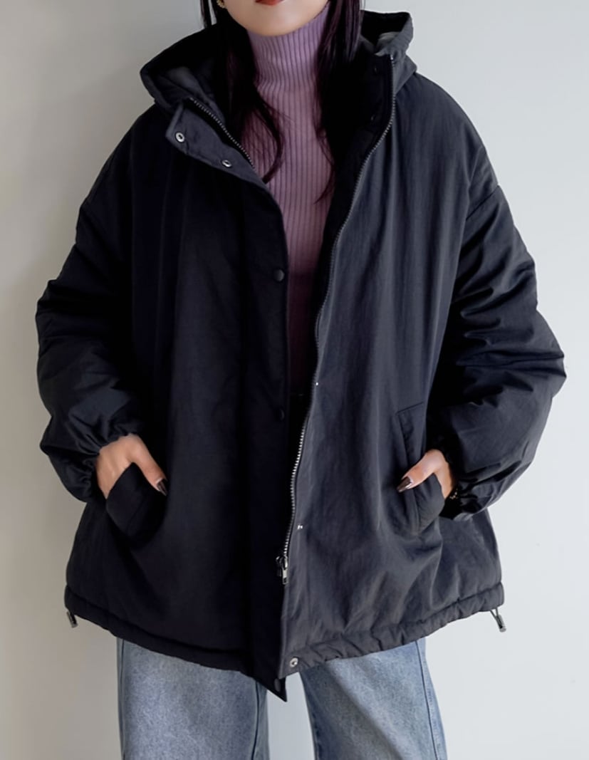 Re:EDIT｜ナイロン中綿入りオーバーサイズモンスターパーカー