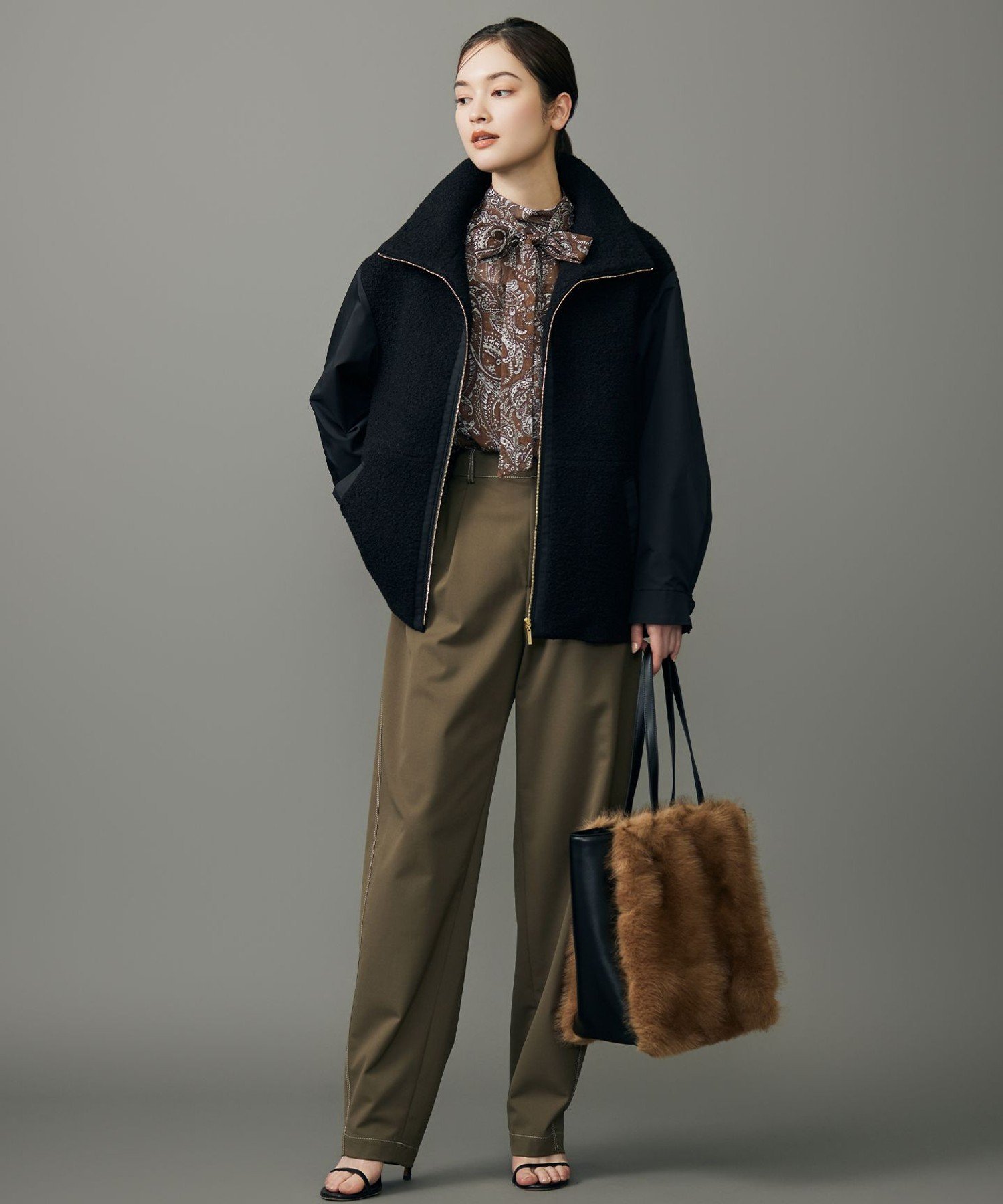 自由区｜ペイズリープリントボウタイ ブラウス | Rakuten Fashion(楽天