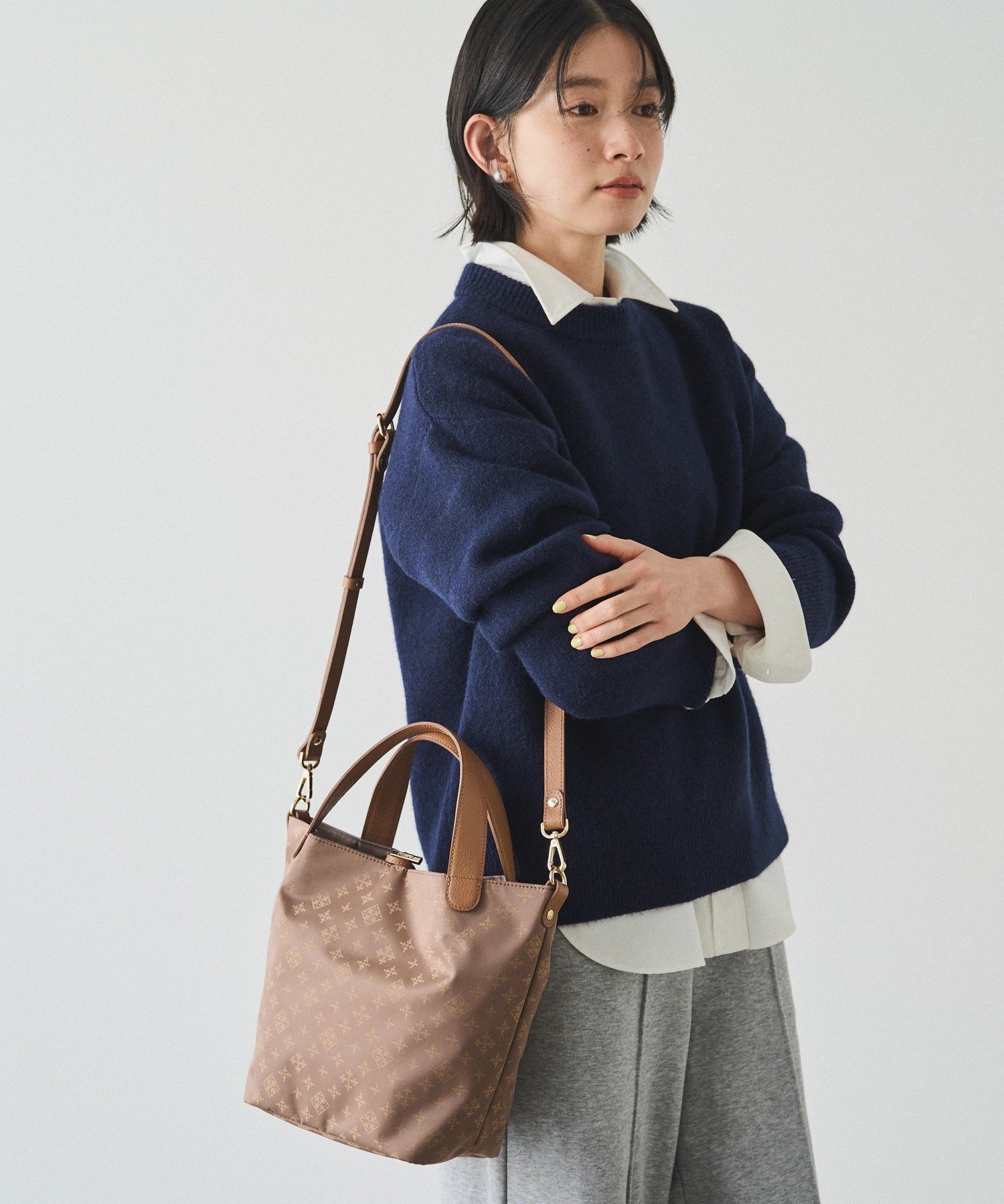 russet｜ナイロンジャガード2WAYミニトートバッグ | Rakuten Fashion