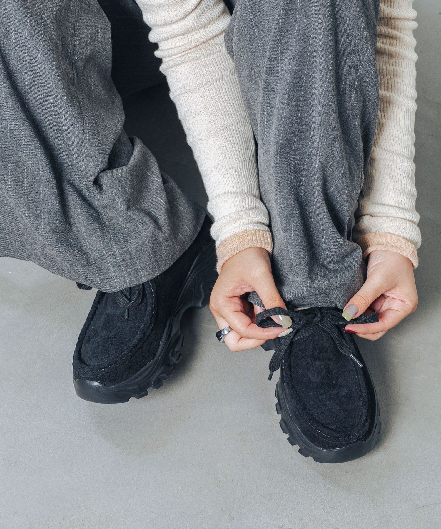 EVOL｜【S-LLサイズ展開・軽量】モカレースアップスニーカー | Rakuten