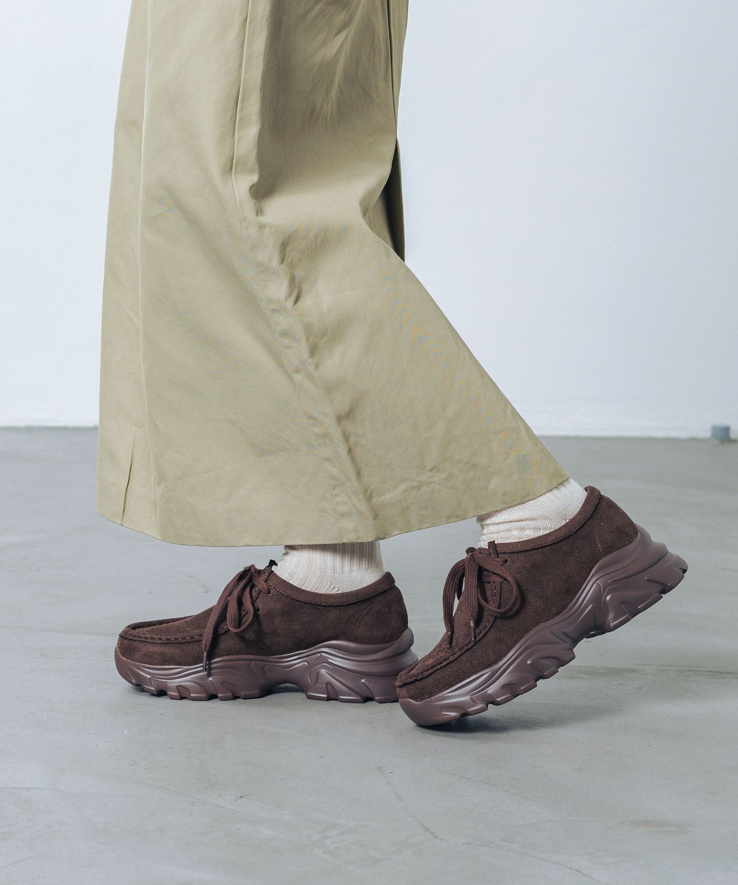 EVOL｜【S-LLサイズ展開・軽量】モカレースアップスニーカー | Rakuten