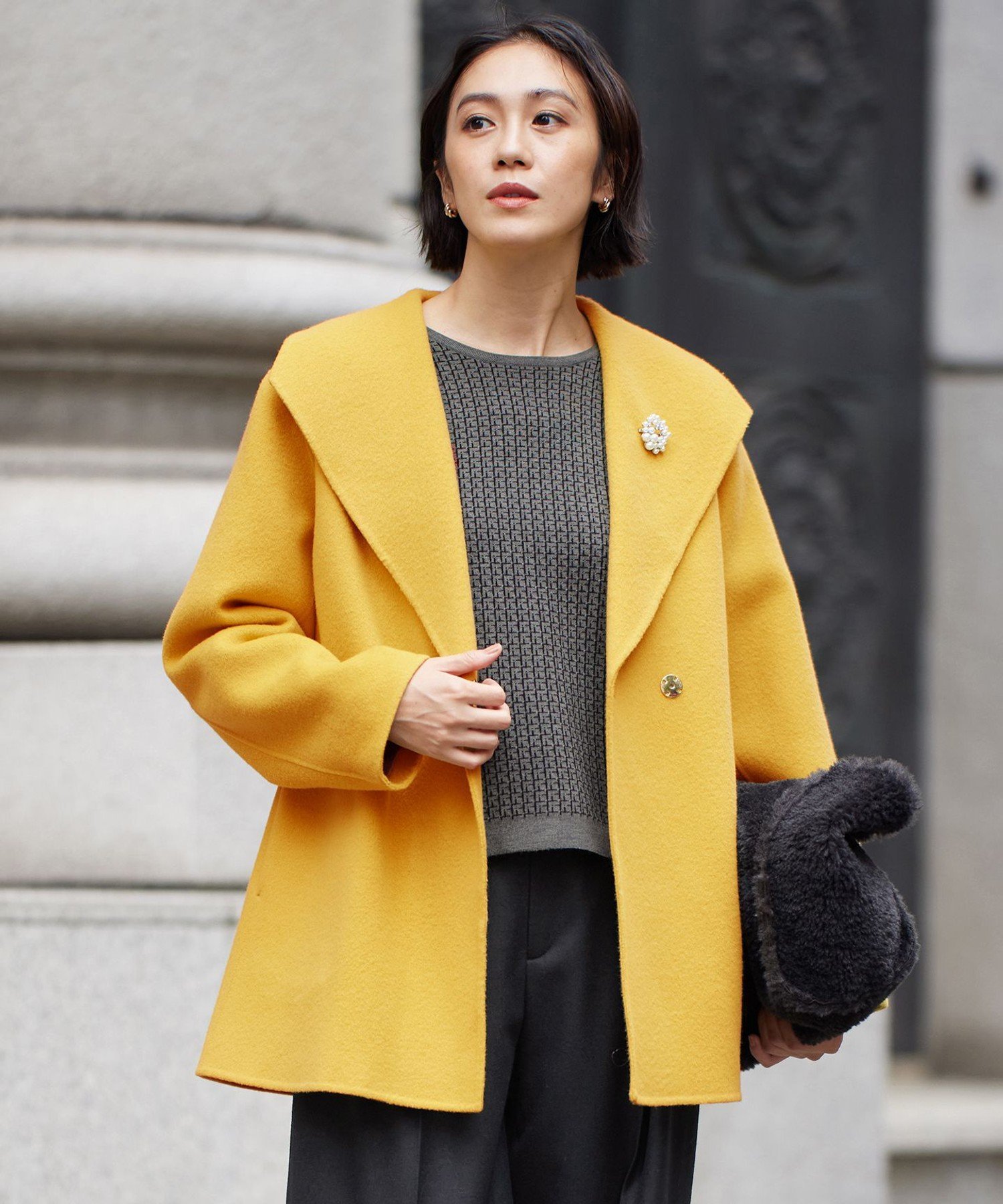 自由区｜ウールリバーショート コート | Rakuten Fashion(楽天