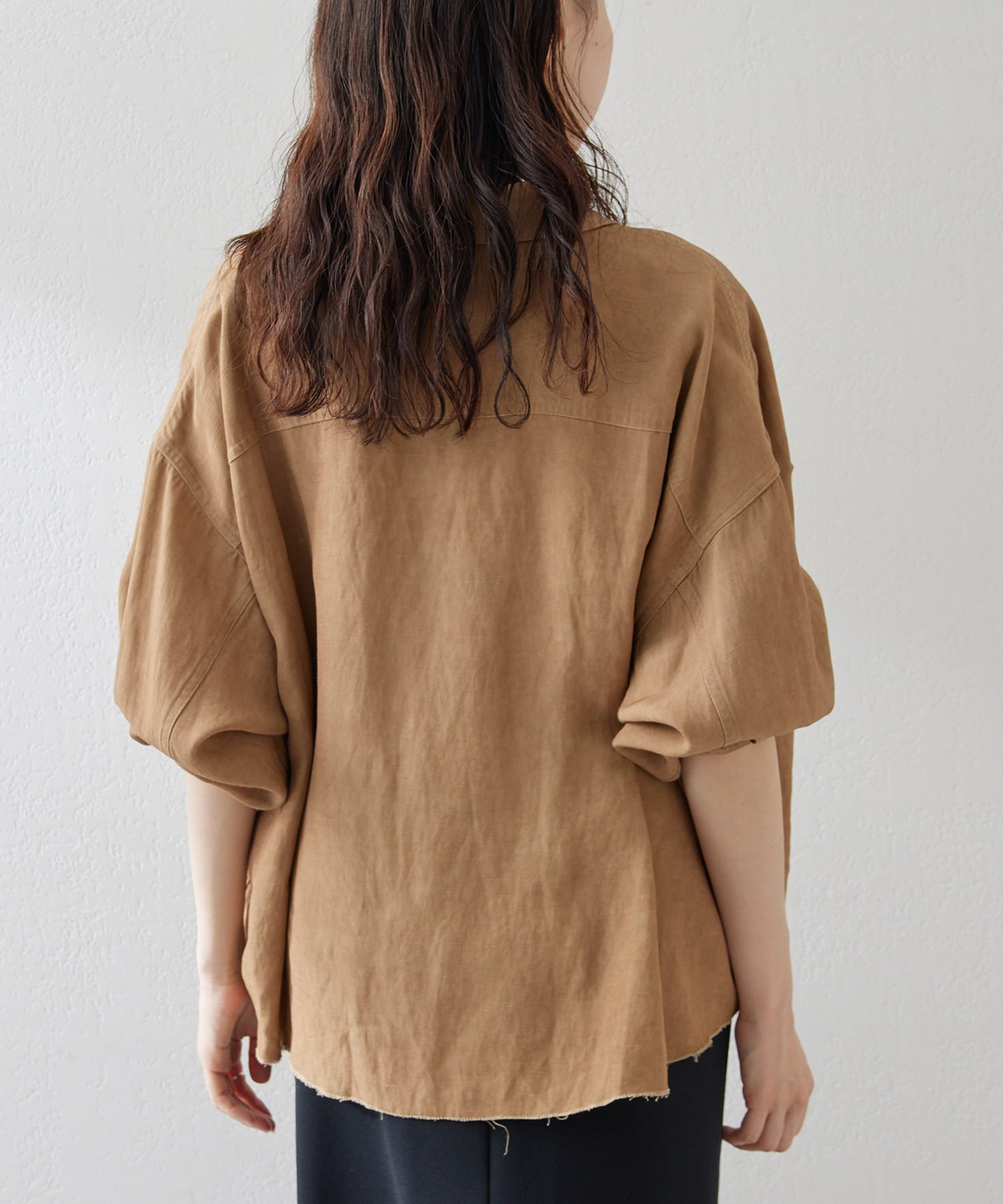 Whim Gazette｜ツイル顔料染めスクエアシャツ | Rakuten Fashion(楽天