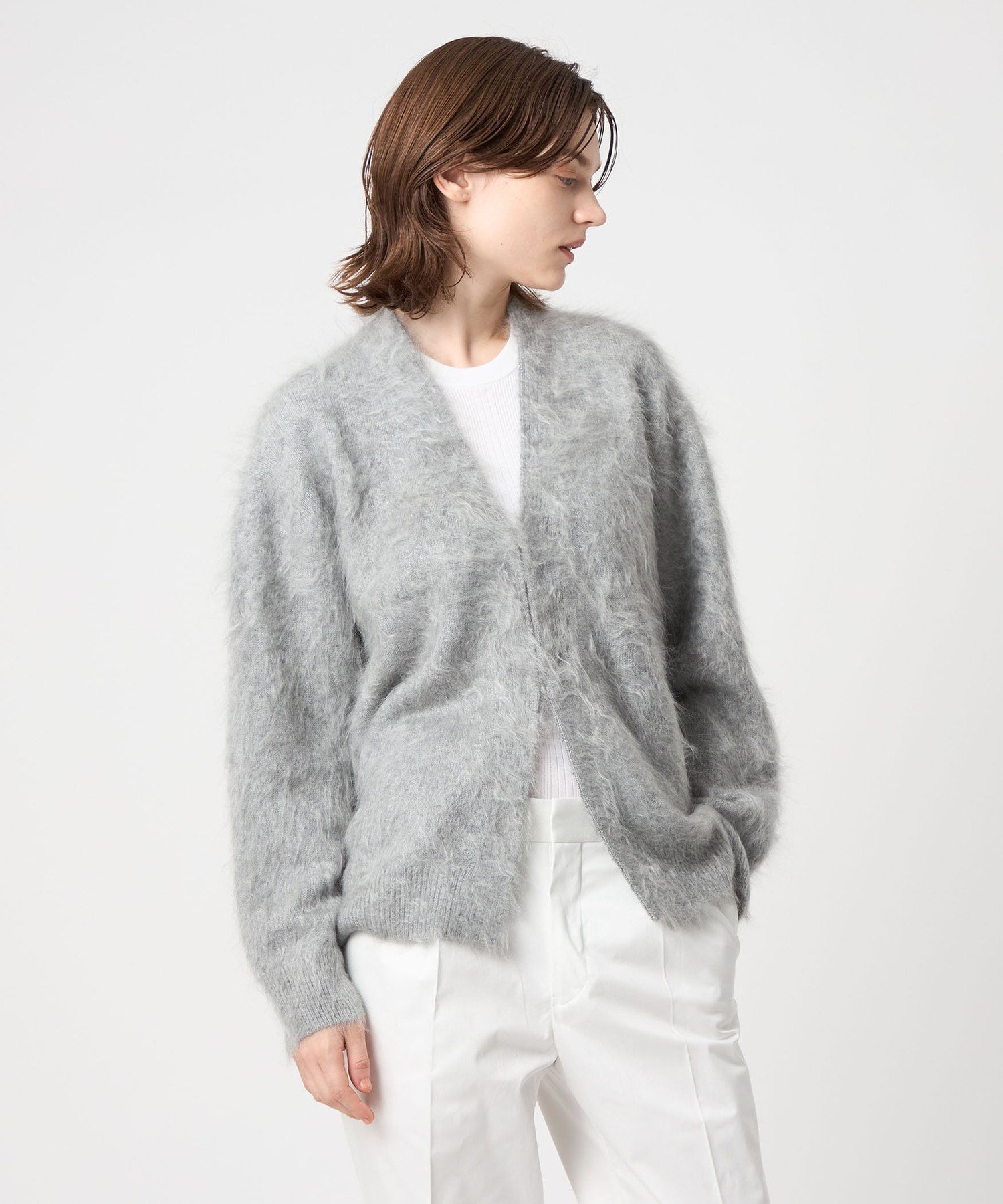 Drawer｜PRE カシミヤファーVネックカーディガン | Rakuten Fashion