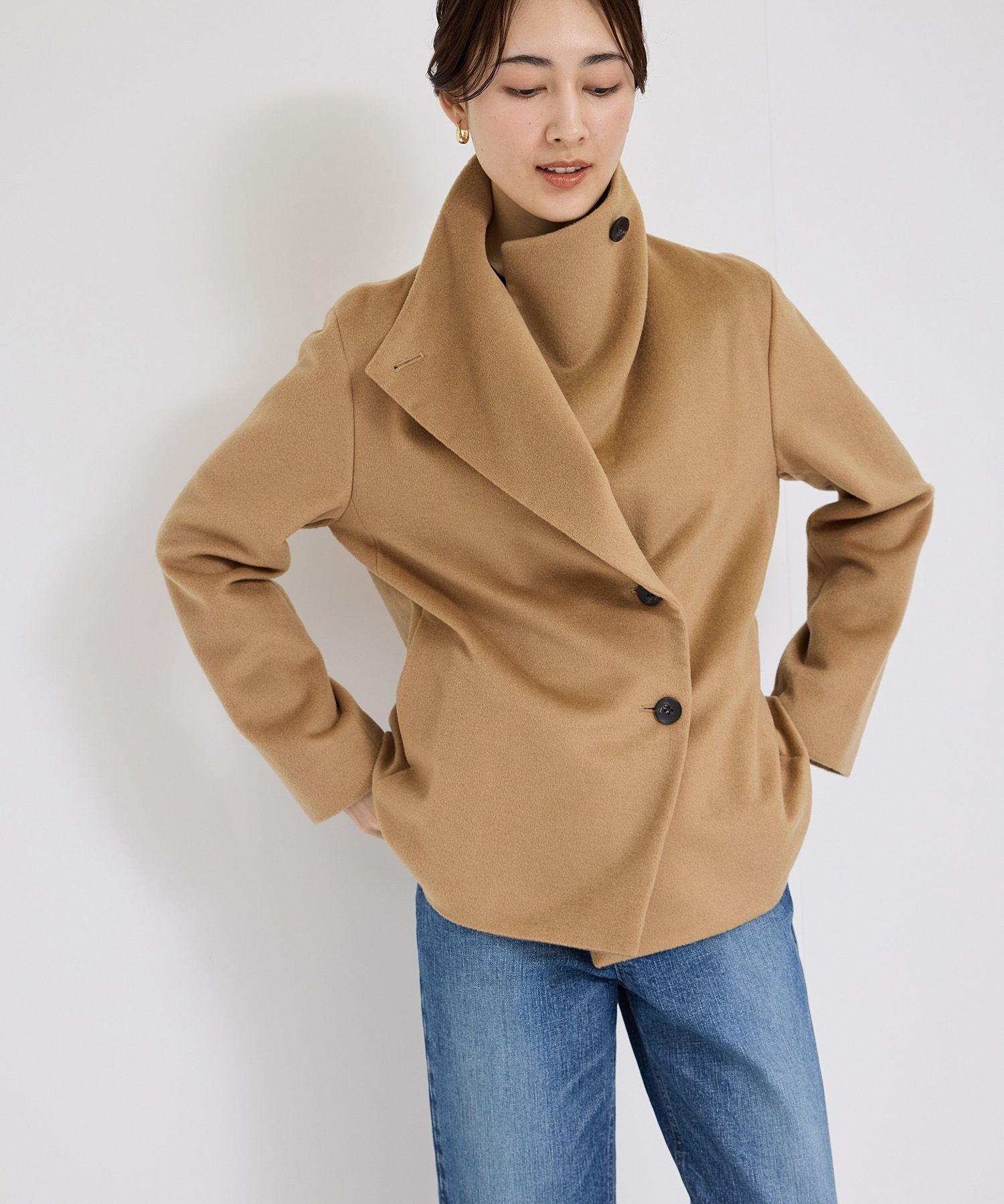 ROPE'｜【高評価】プレミアムカシミヤショートコート | Rakuten