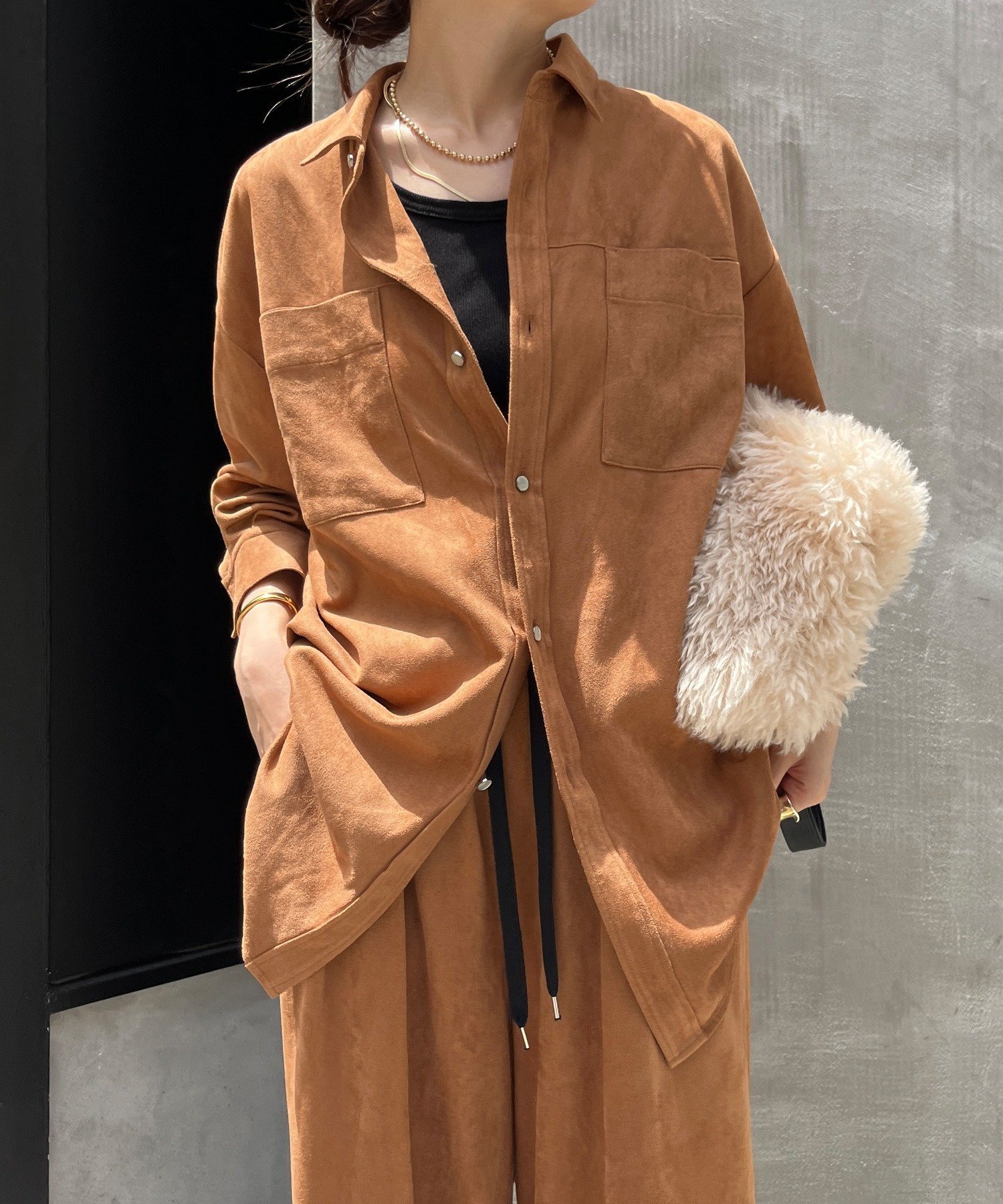 DOUDOU｜スウェードシャツ | Rakuten Fashion(楽天ファッション／旧