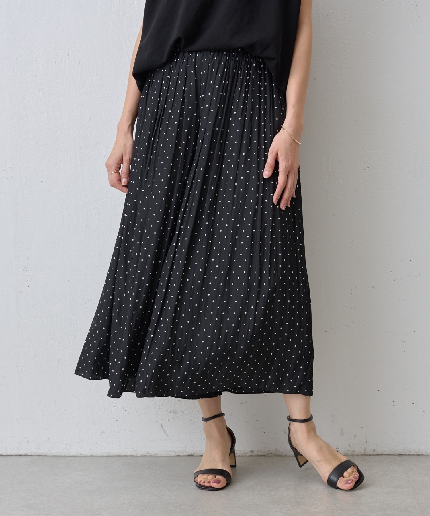 BEARDSLEY｜シワシフォンギャザーパンツ(ドット) | Rakuten Fashion