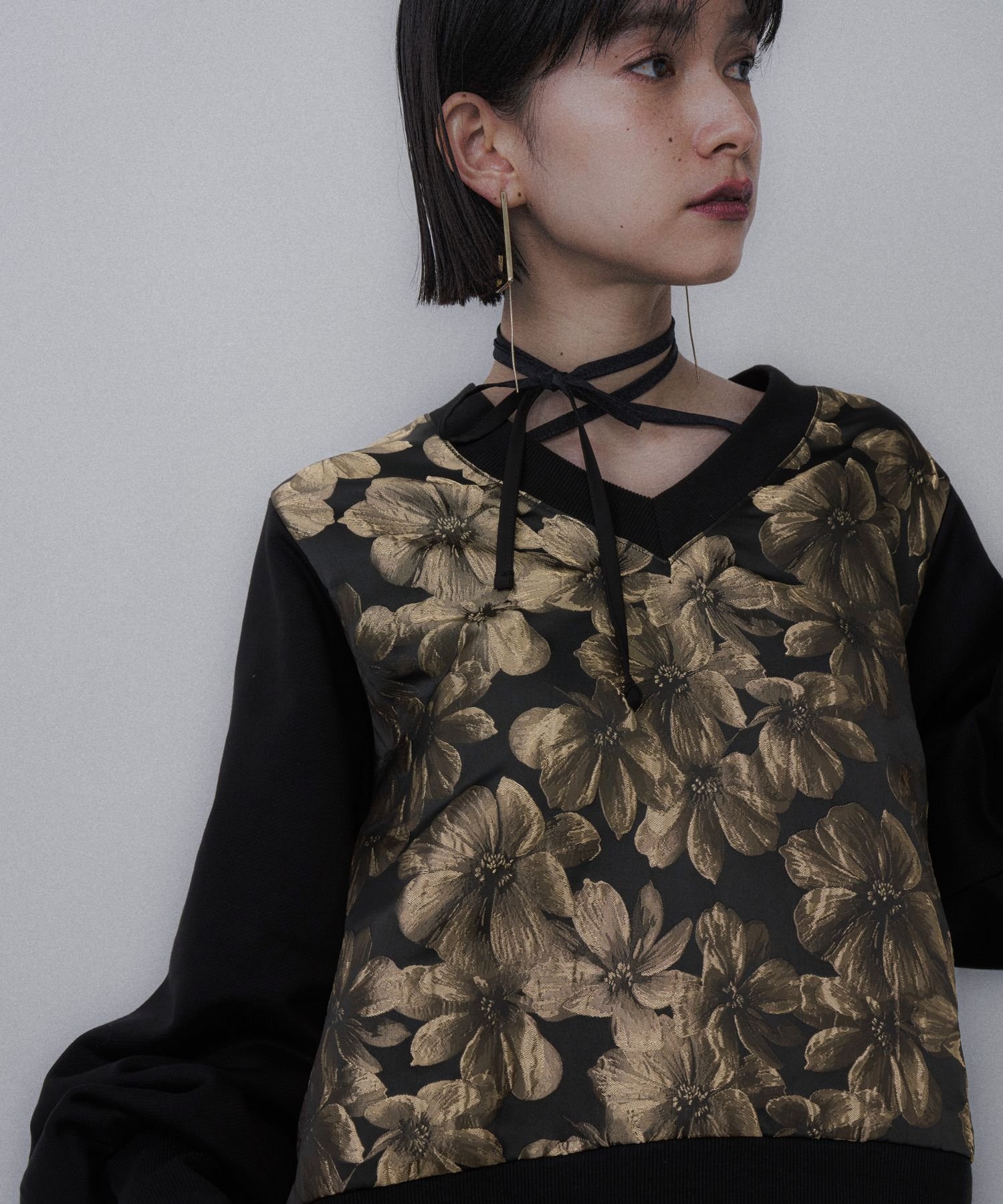 HARE｜ストリングジャガードキリカエVネックトップス | Rakuten