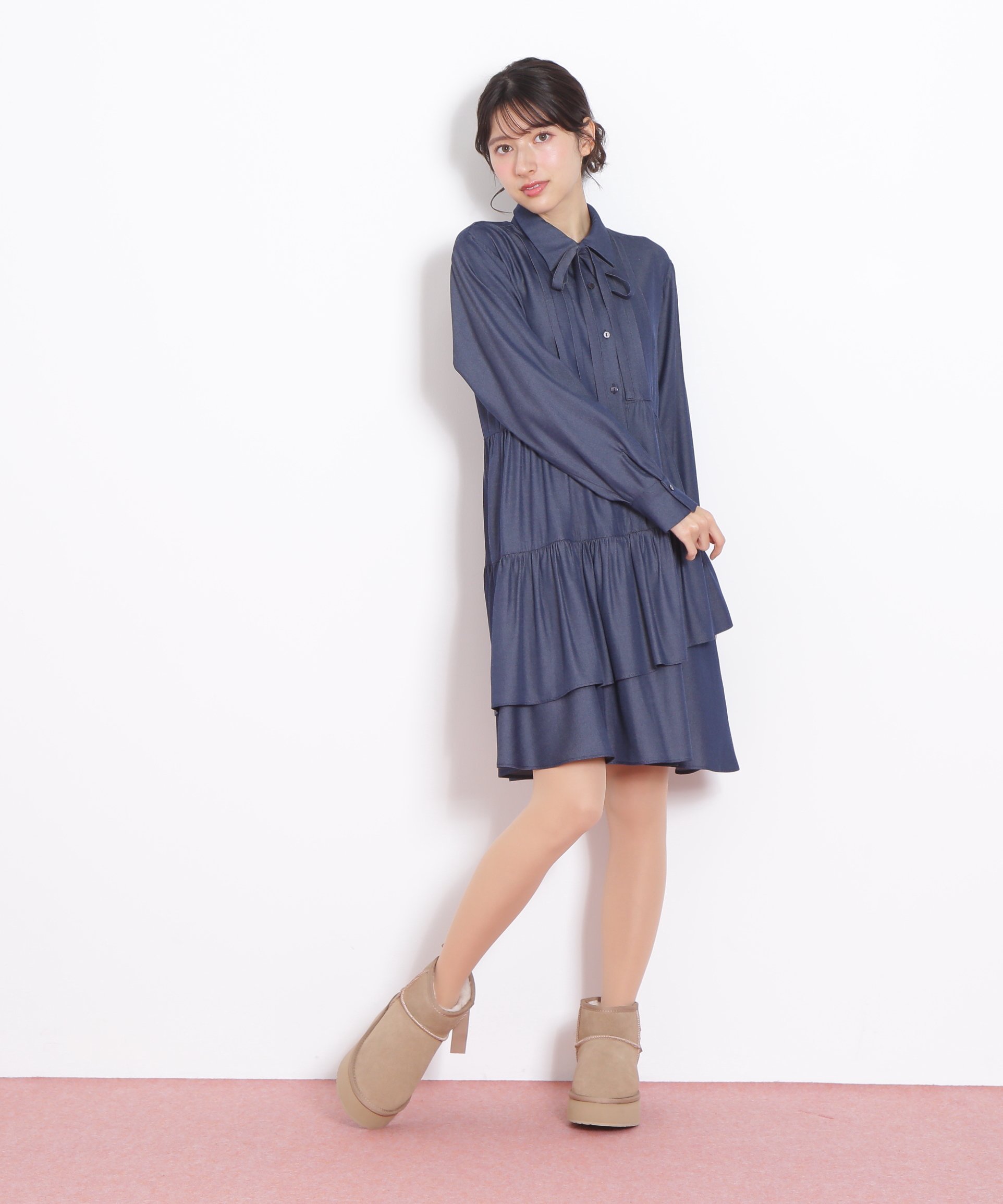 JILL by JILL STUART｜ティアードミニシャツワンピース | Rakuten