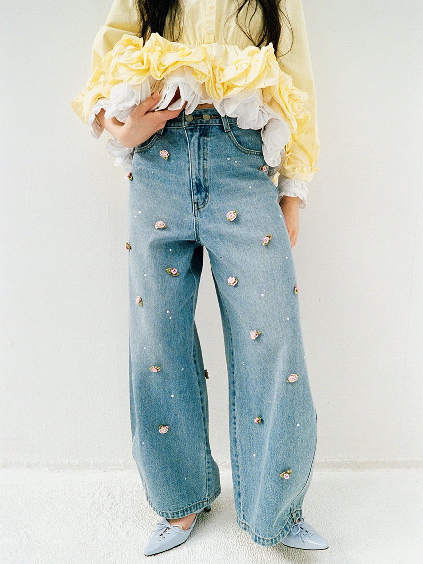 LILY BROWN｜ホイップフリルヘムブラウス | Rakuten Fashion(楽天