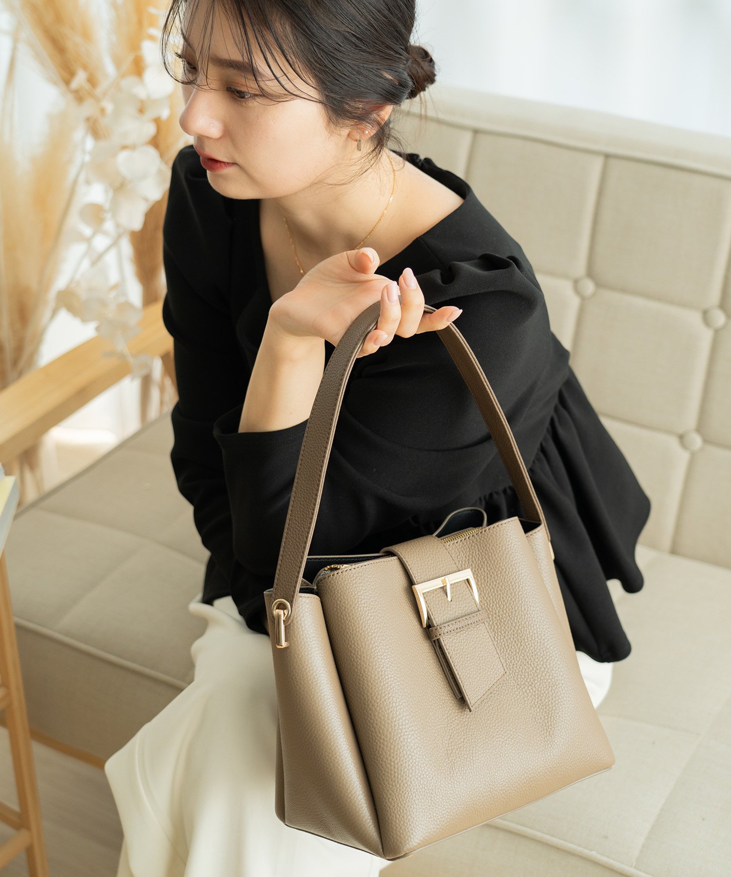 DEVICE｜REAIMER フラップベルト カウレザー ハンドバッグ ショルダー