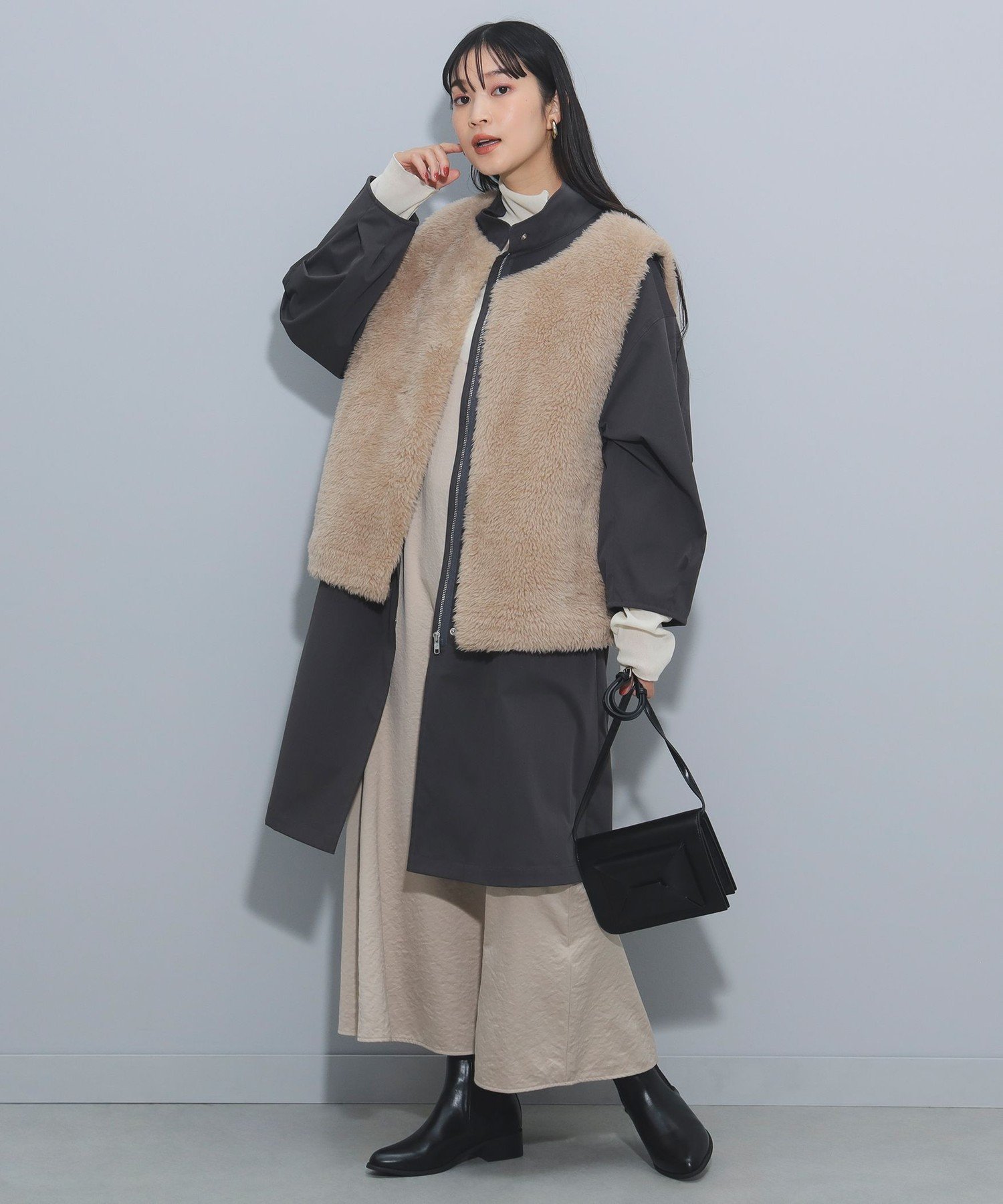 BEAMS OUTLET｜ボアベスト付き モッズコート (セットアイテム