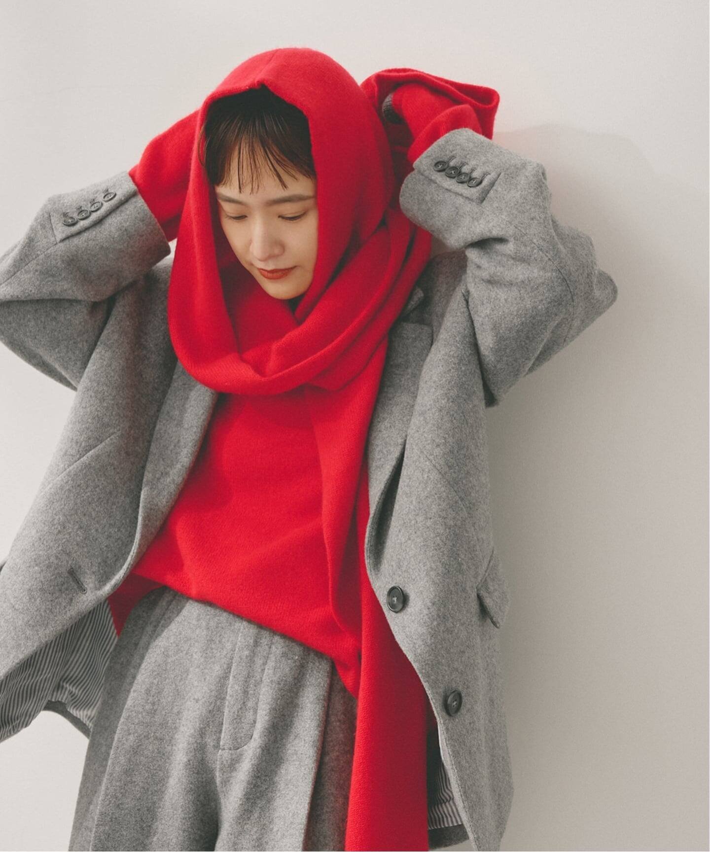 Spick & Span｜Higuchi*Sカシミヤ混フードマフラー | Rakuten Fashion