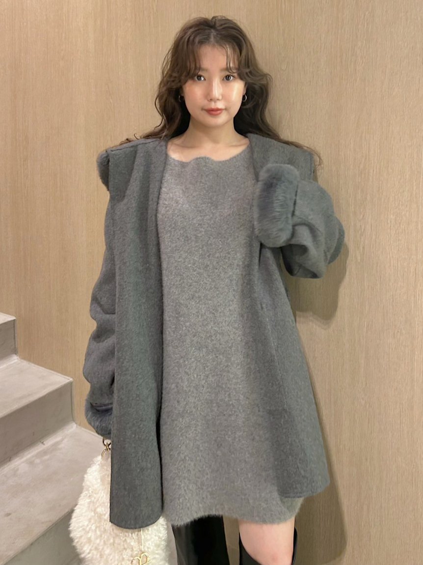 FRAY I.D｜フォックスウールミニニットワンピース | Rakuten Fashion