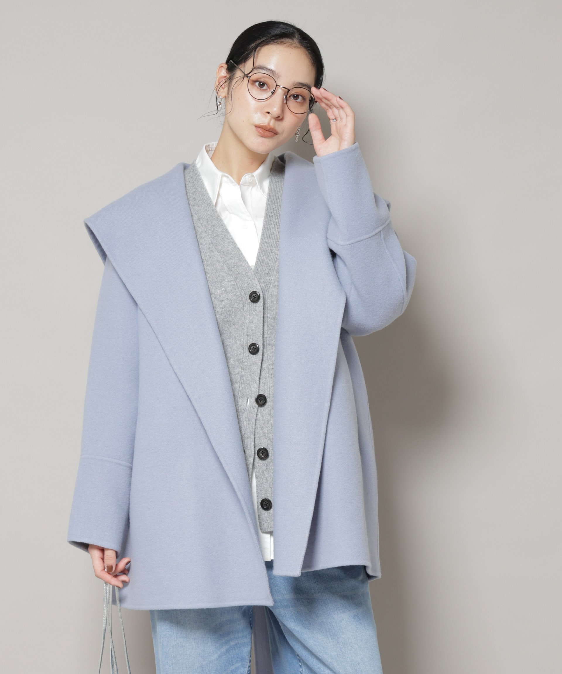 NANO universe｜SUPER110blend リバーショールミディコート | Rakuten