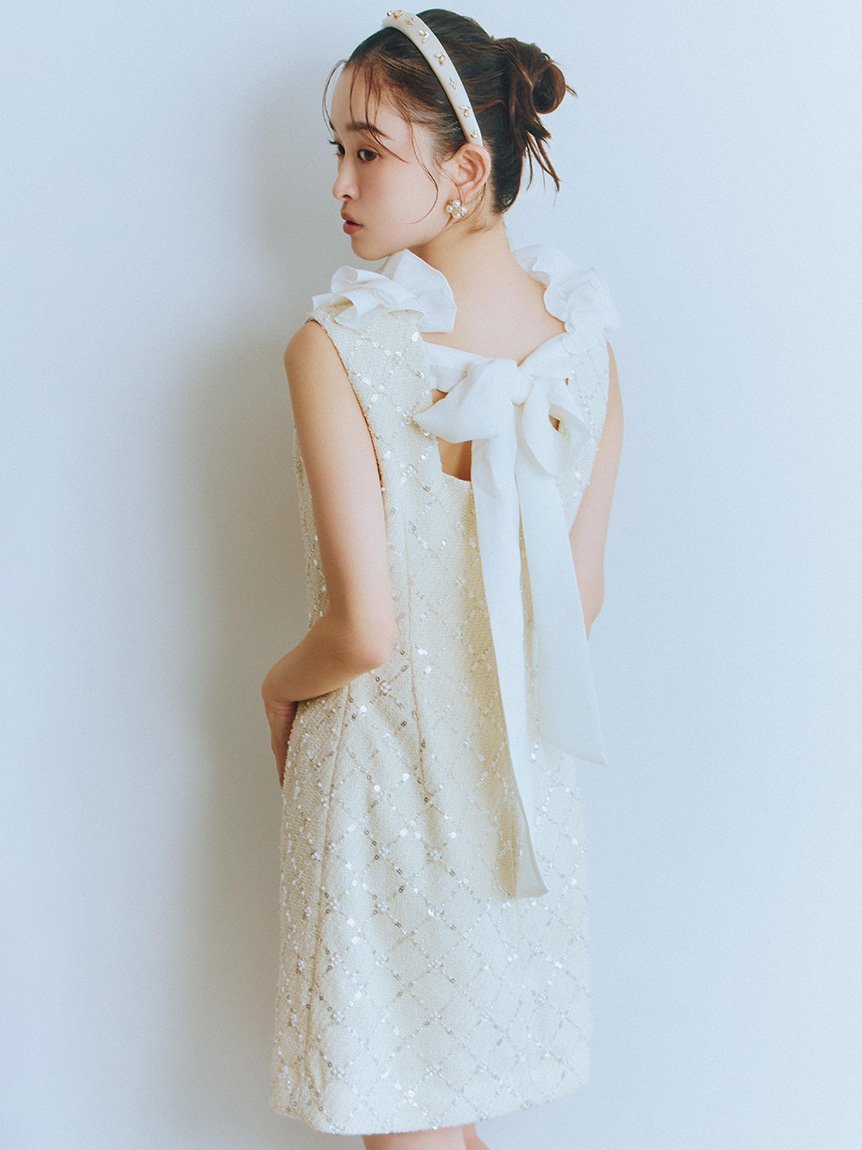 LILY BROWN｜[L.B CANDY STOCK]フリルカラー付き2wayミニワンピース