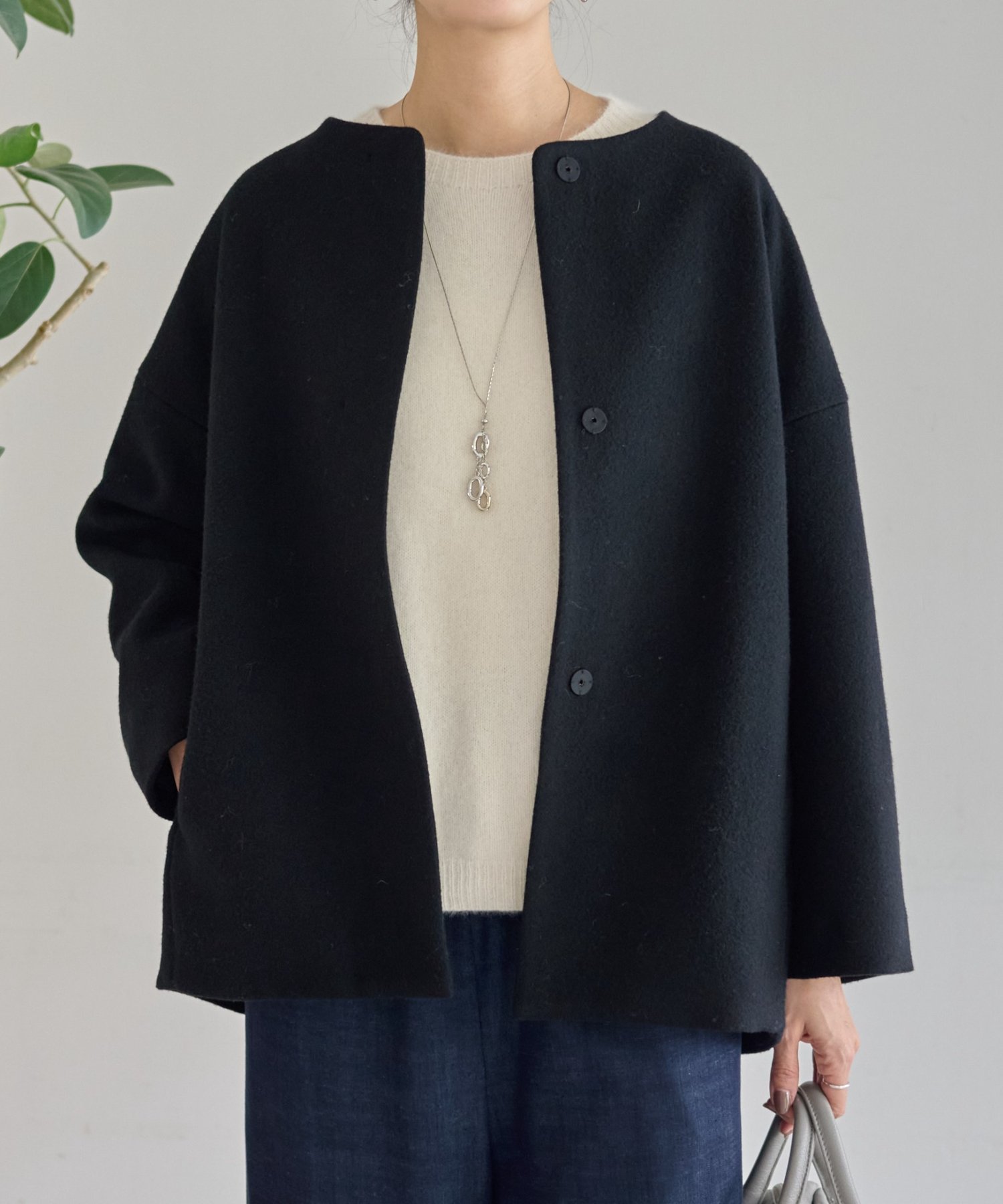 BEARDSLEY｜後ろぷっくりウールショートコート | Rakuten Fashion(楽天