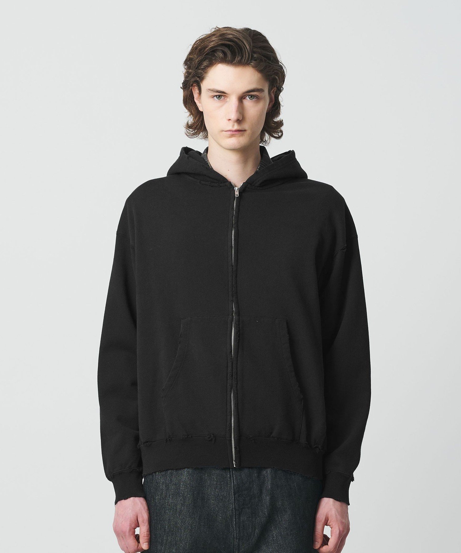 BEAUTY&YOUTH UNITED ARROWS｜クラッシュ スウェット ジップ フーディ