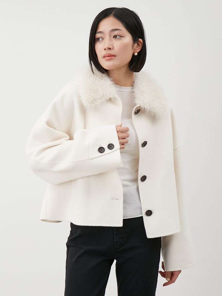 Mila Owen｜2wayファーカラーリバーショートコート | Rakuten Fashion