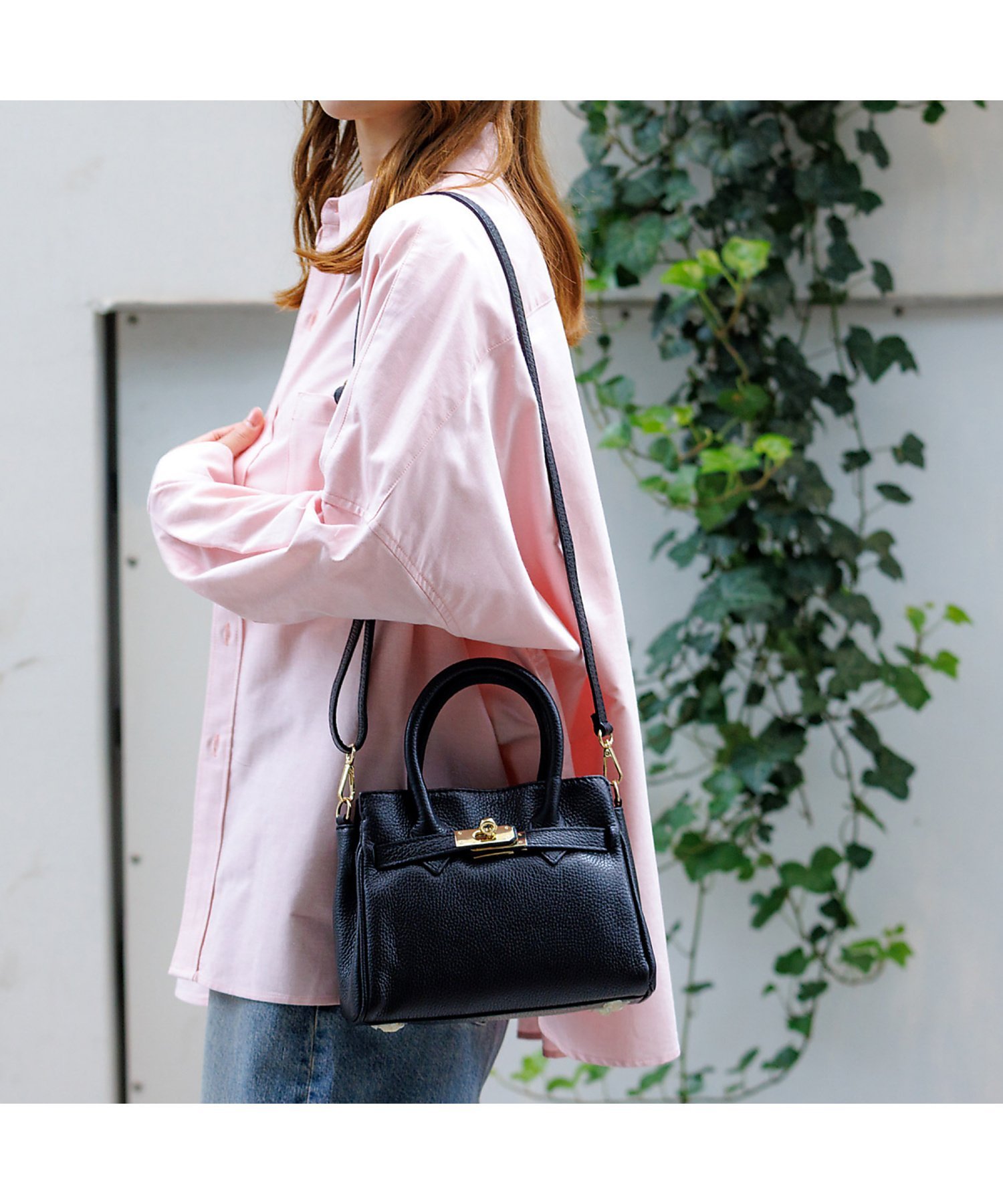 Rouge vif la cle｜【AULENTTI/オウレンティ】2WAY レザーミニバッグ