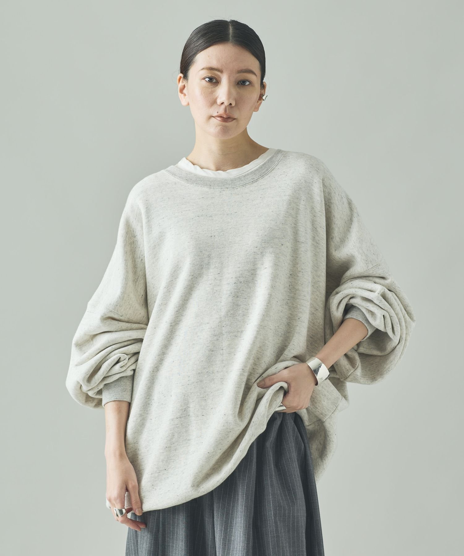 Curensology＆RC フレンチテリービッグトレーナー♢カーキ Curensology｜<&RC>フレンチテリービッグトレーナー | Rakuten Fashion