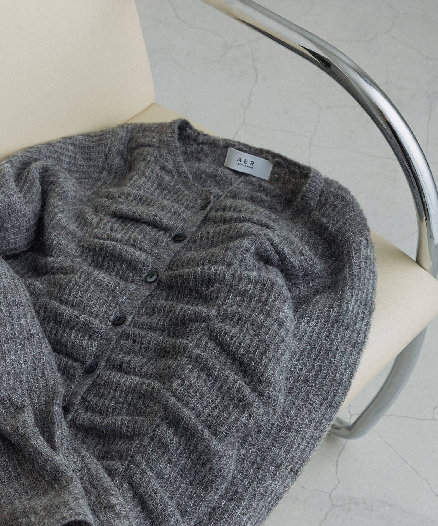 ADAM ET ROPE'｜【WEB限定】ダブルモヘアシャーリングカーディガン