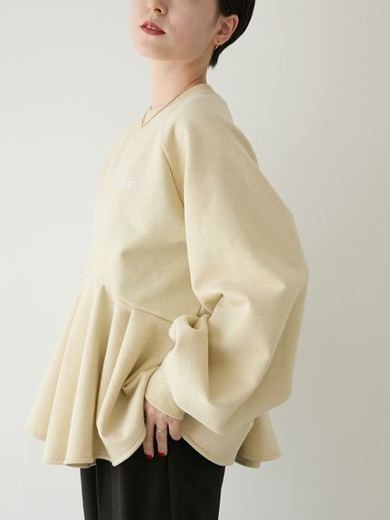 emmi｜ペプラムラメ裏毛プルオーバー | Rakuten Fashion(楽天