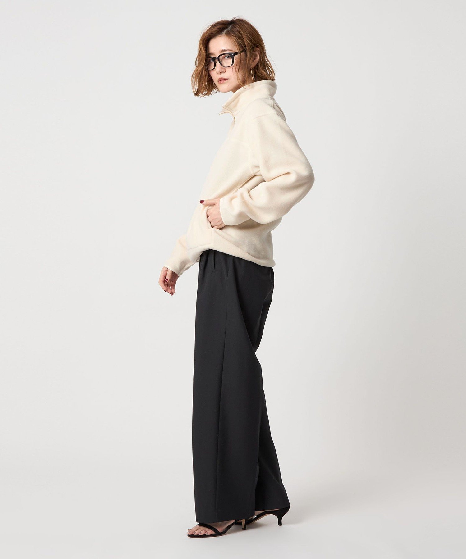 conte フリースジッププルオーバー☆ホワイト今季 UNITED ARROWS｜<conte>フリース ジップ プルオーバー | Rakuten