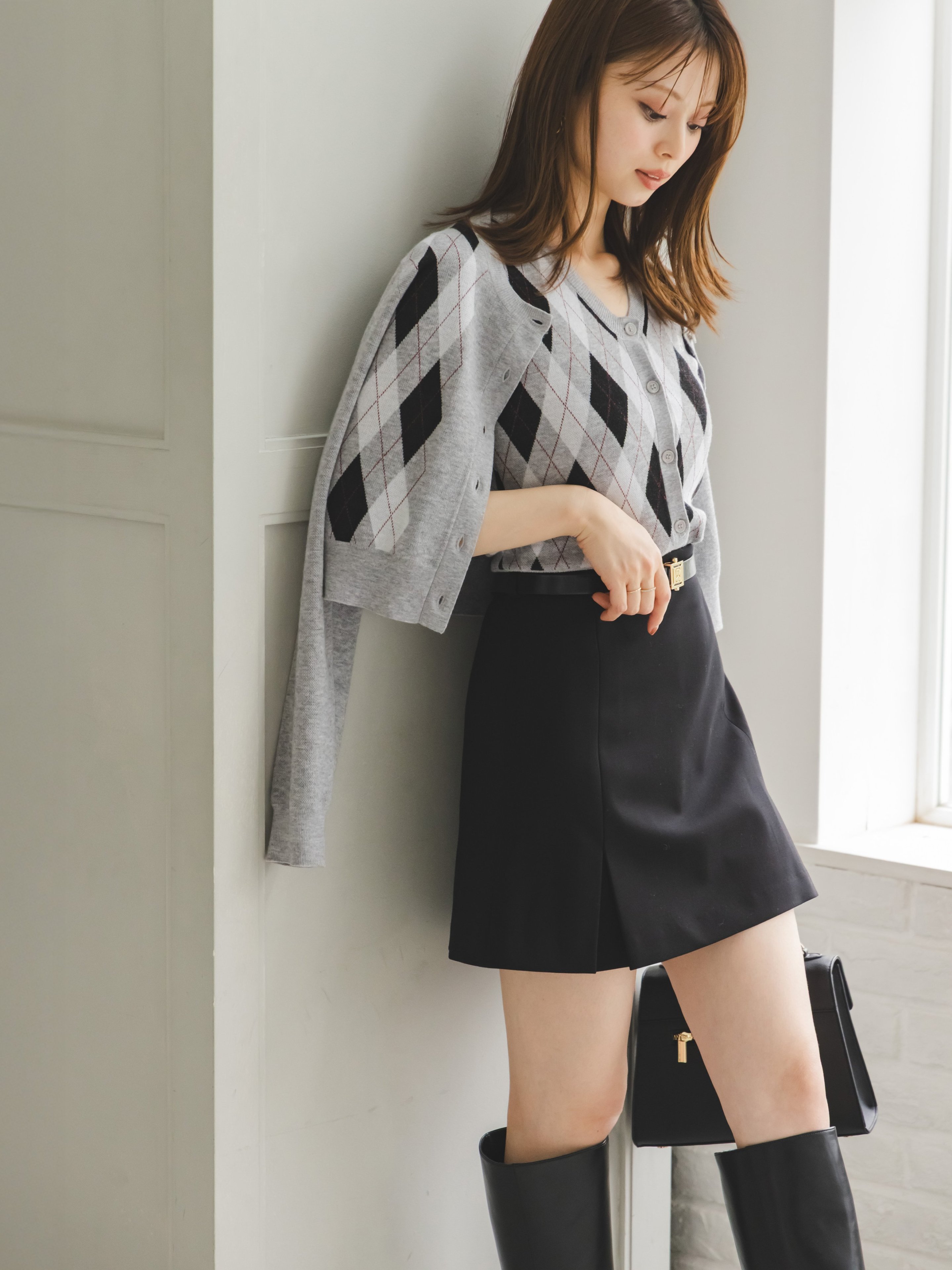 SNIDEL｜アーガイルカーディガン | Rakuten Fashion(楽天ファッション