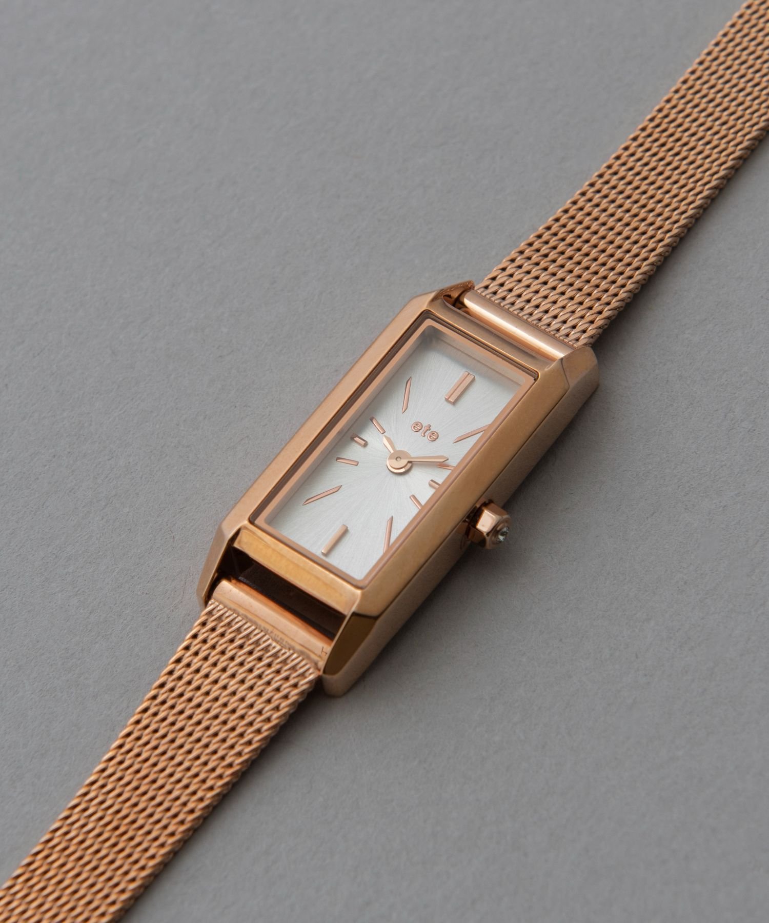 ete｜レクタングルフェイス メッシュベルト ウォッチ | Rakuten