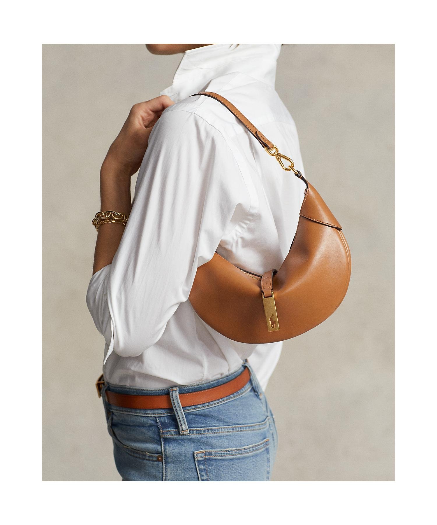 RALPH LAUREN｜Polo ID カーフスキン ミニ ショルダー バッグ